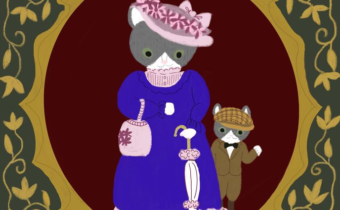 ネコ婦人のおでかけ