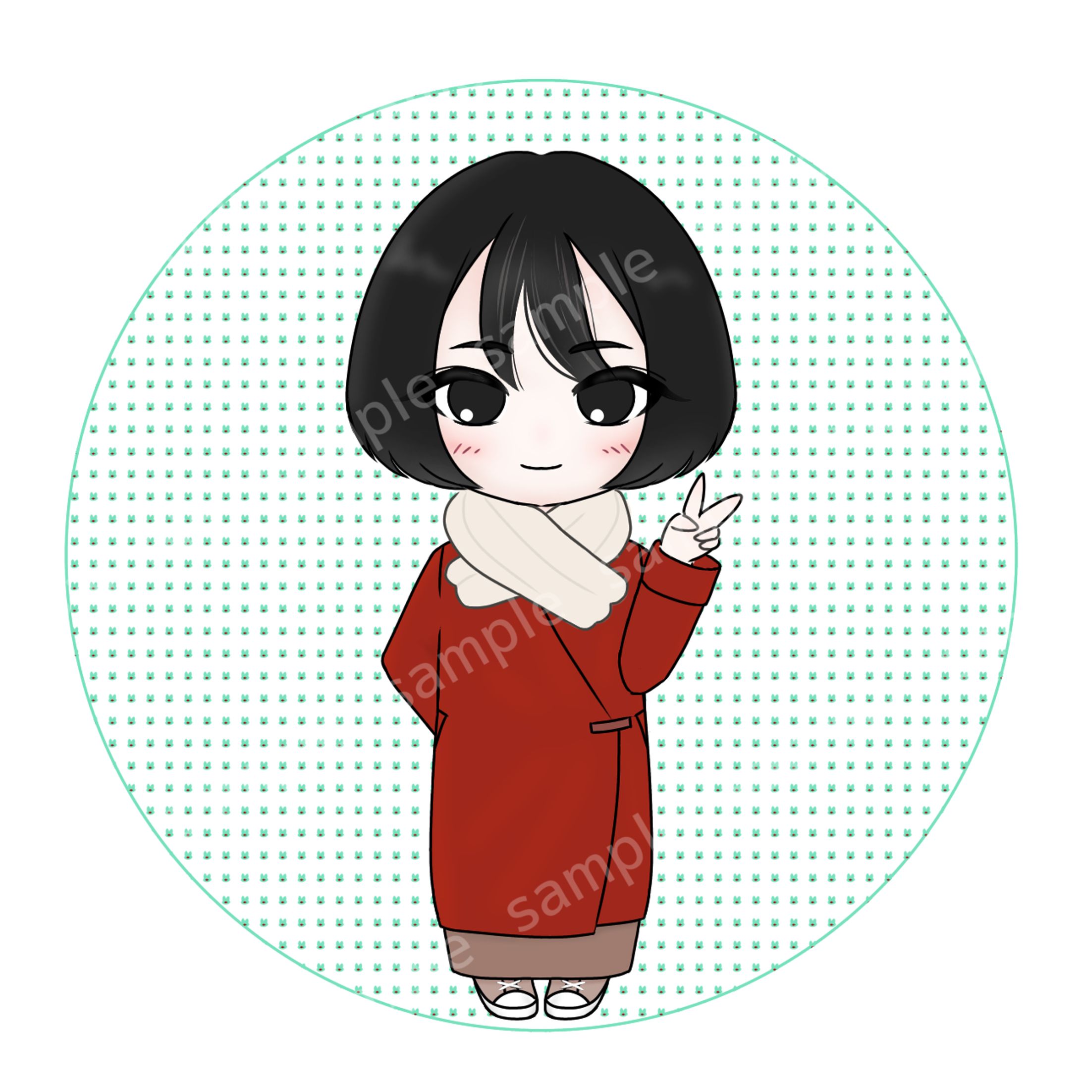 似顔絵、アイコン風サンプル-1