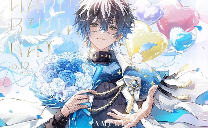 【企画】応援広告イラスト　にじさんじEN所属　Ike Eveland様