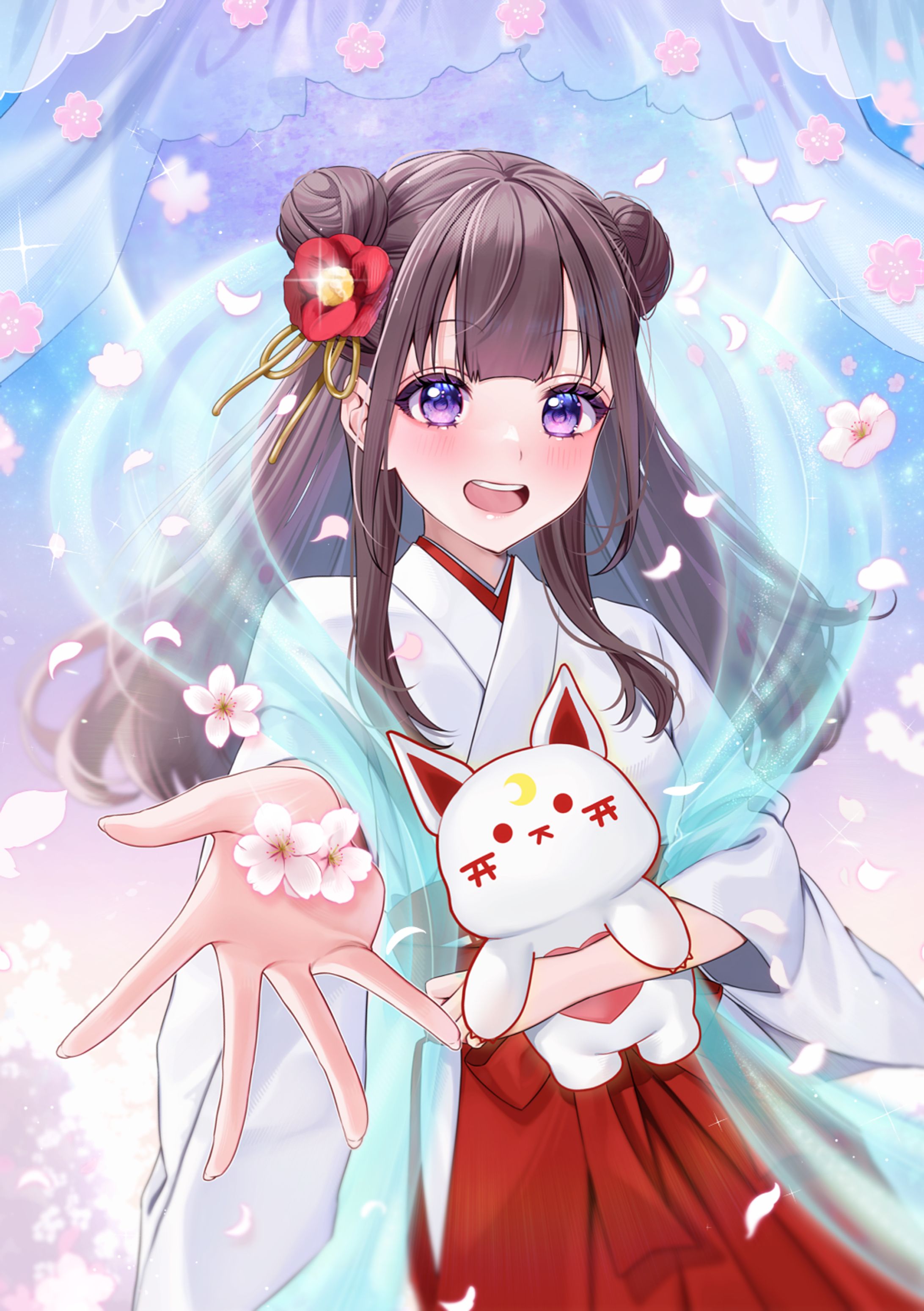 バーチャルあっとほぉーむカフェ 神代美桜さま/誕生日記念グッズイラスト-1