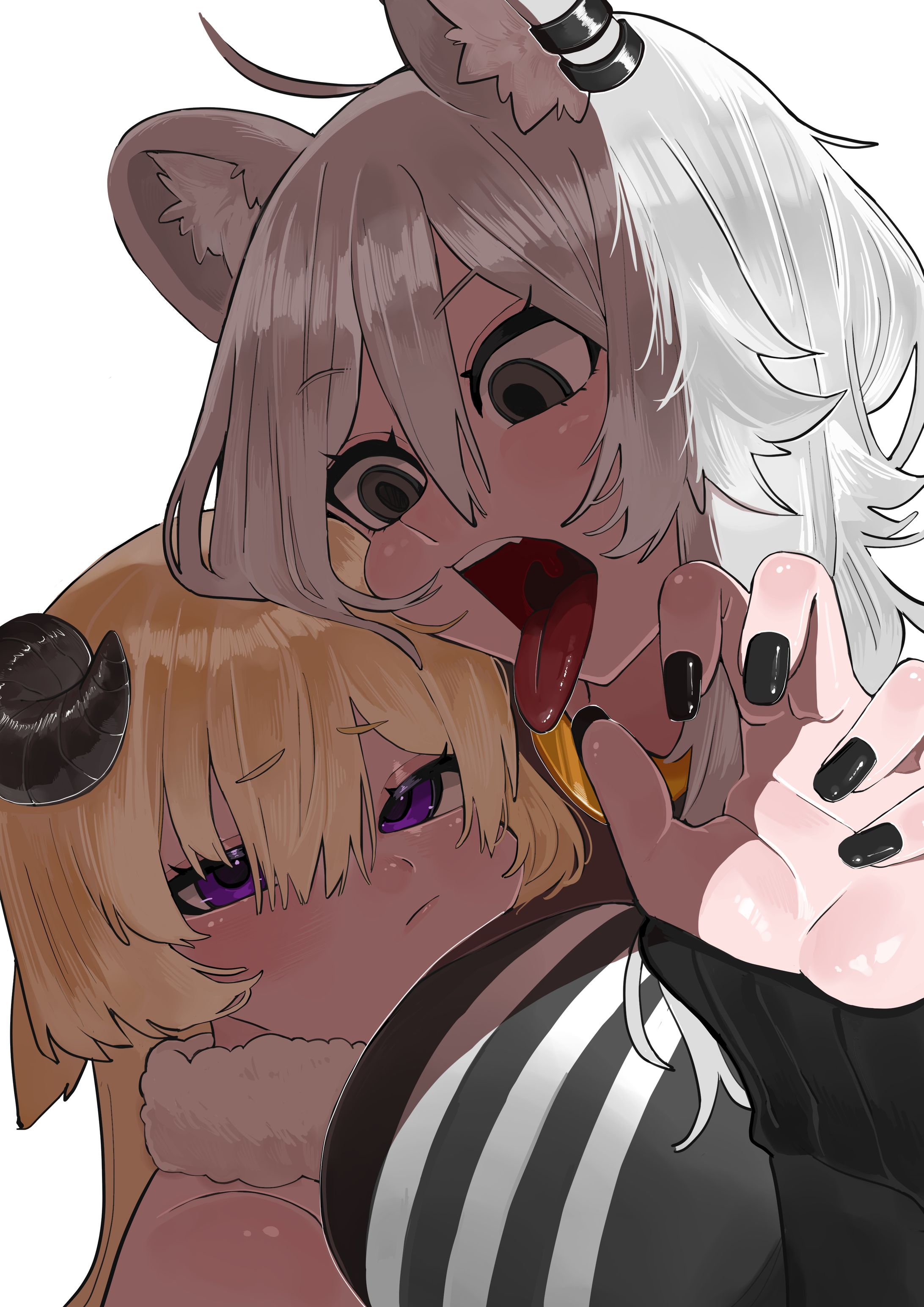 獅白ぼたん×角巻わため-1
