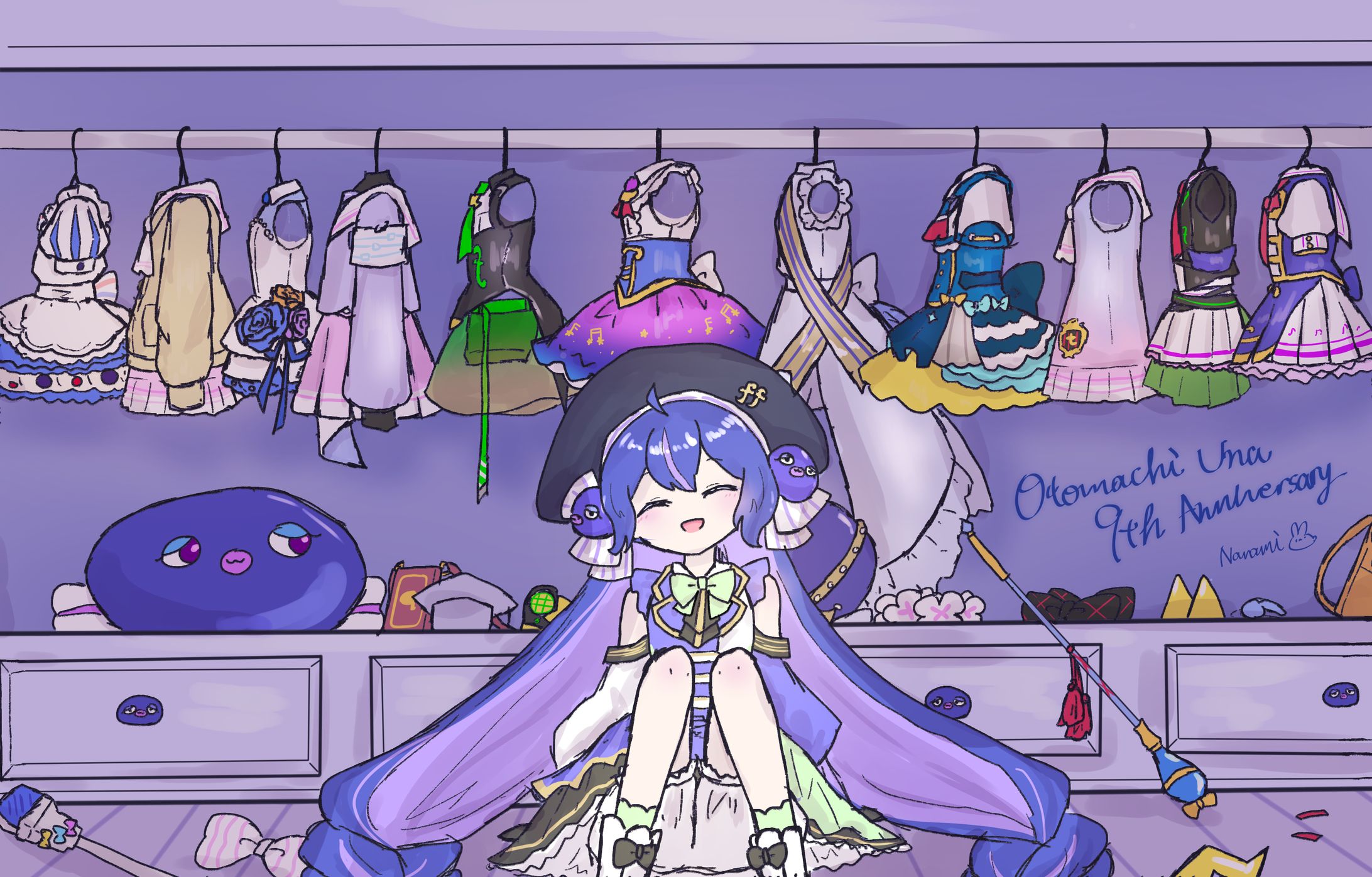 音街ウナ9周年記念イラスト-1
