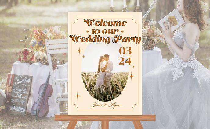 架空の結婚式ウェルカムボード②