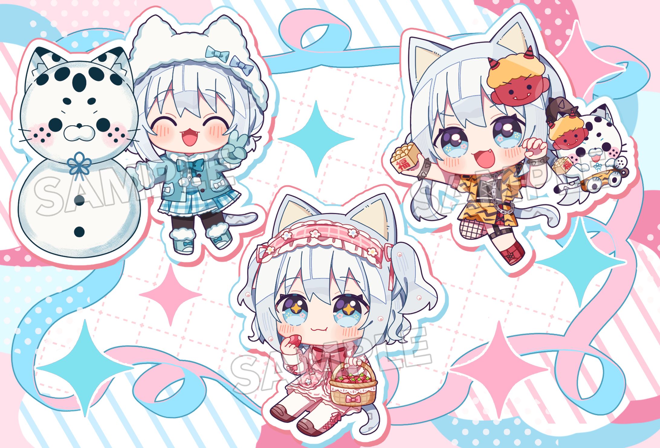 琥珀ねね様ミニキャライラスト-1