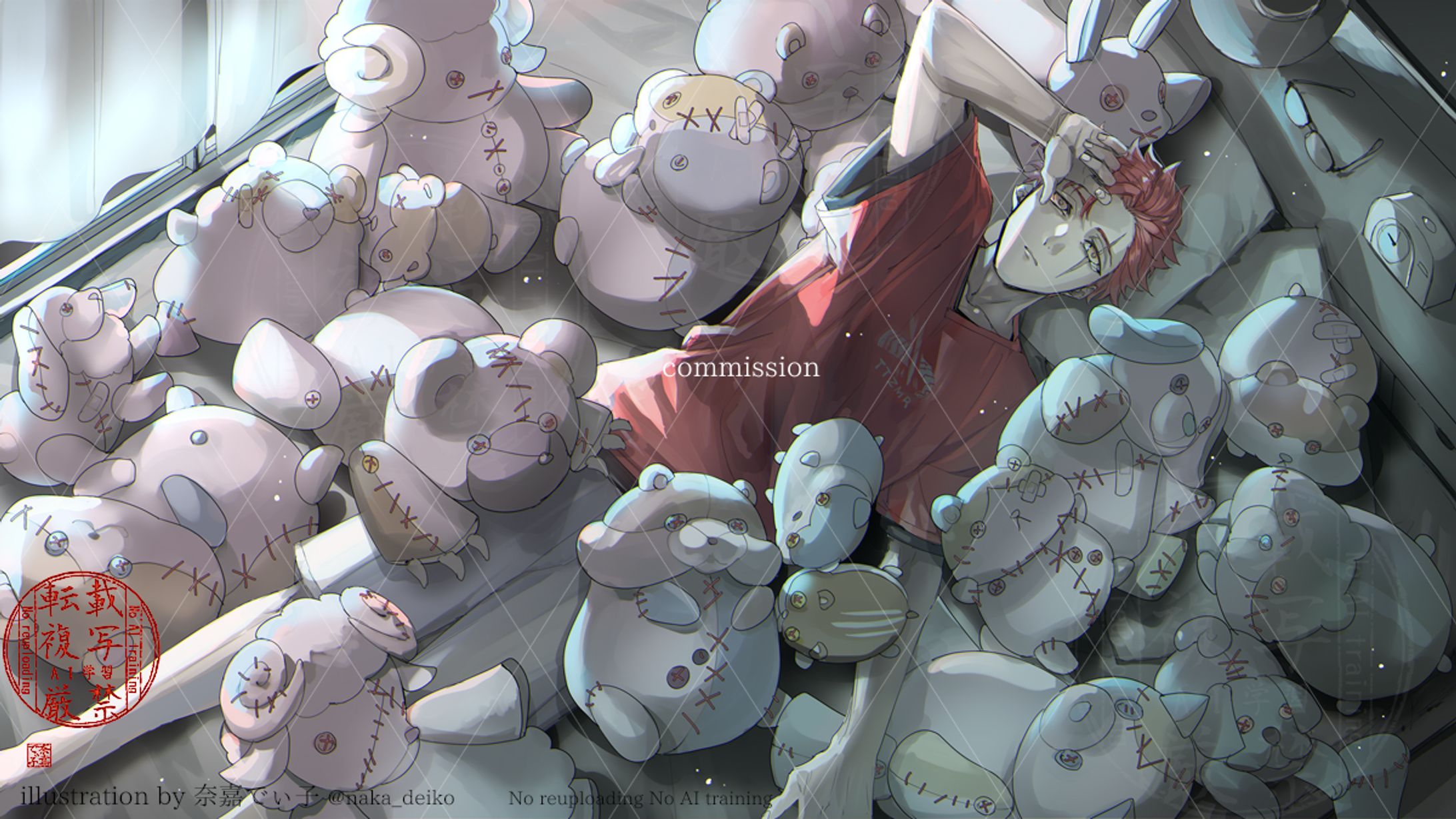 【Works】歌ってみた動画用一枚絵　 躑躅森葵様-1