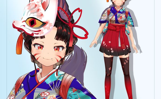 【早紅夜様】和装お体 次元転送