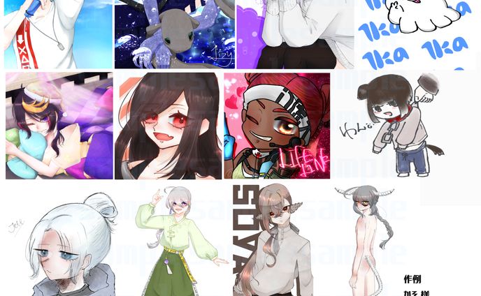 今まで描かせていただいたイラスト/FA