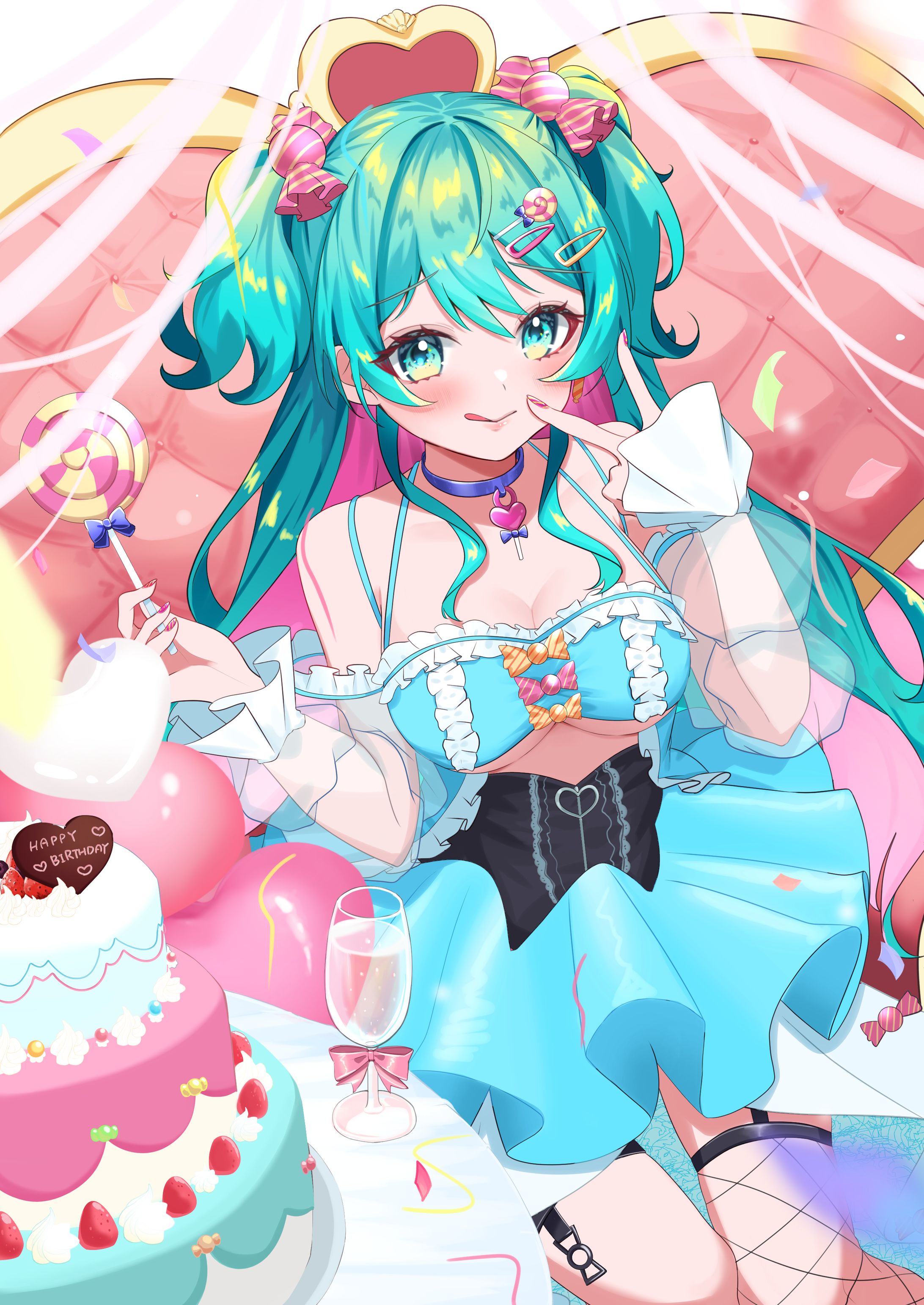 IRIAMライバー　めありあめ様誕生日イラスト-1