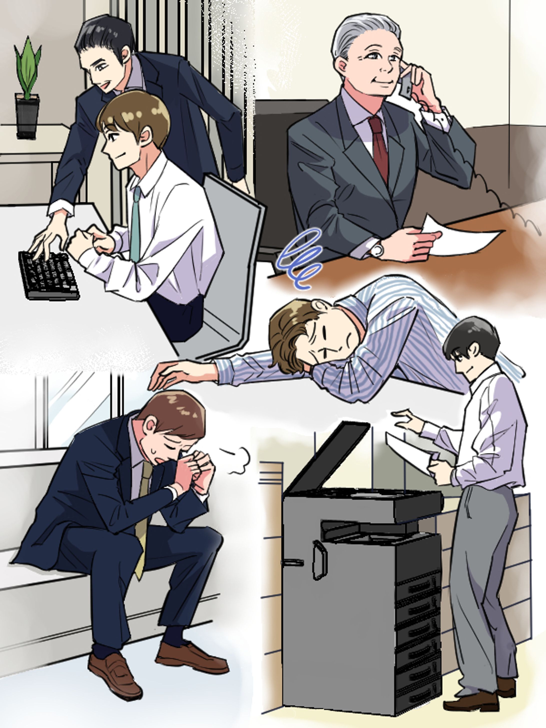 【サンプル】カットイラスト/会社員-1
