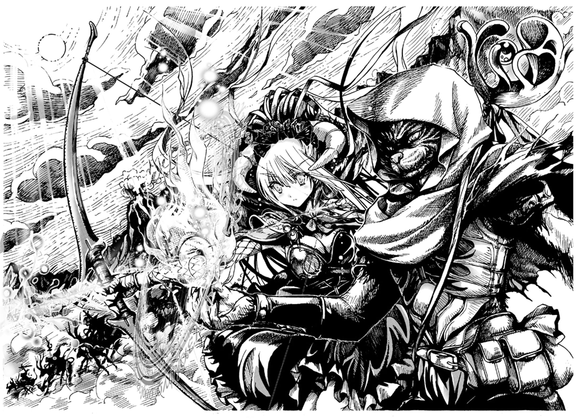 (2013年 40h アナログイラスト)戦いの始まり-1