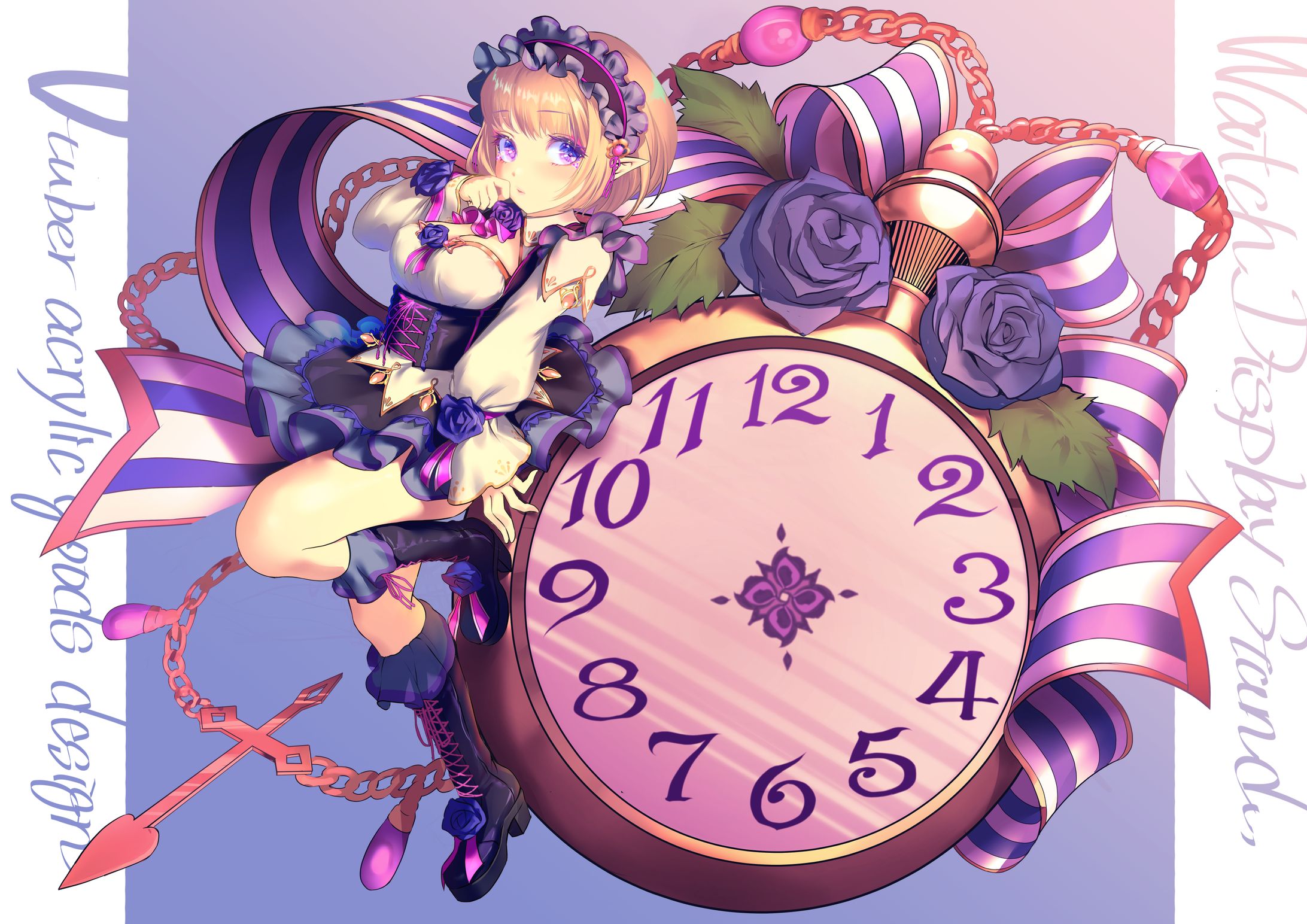 ｖｔｕｂｅｒアクリル時計デザイン-1