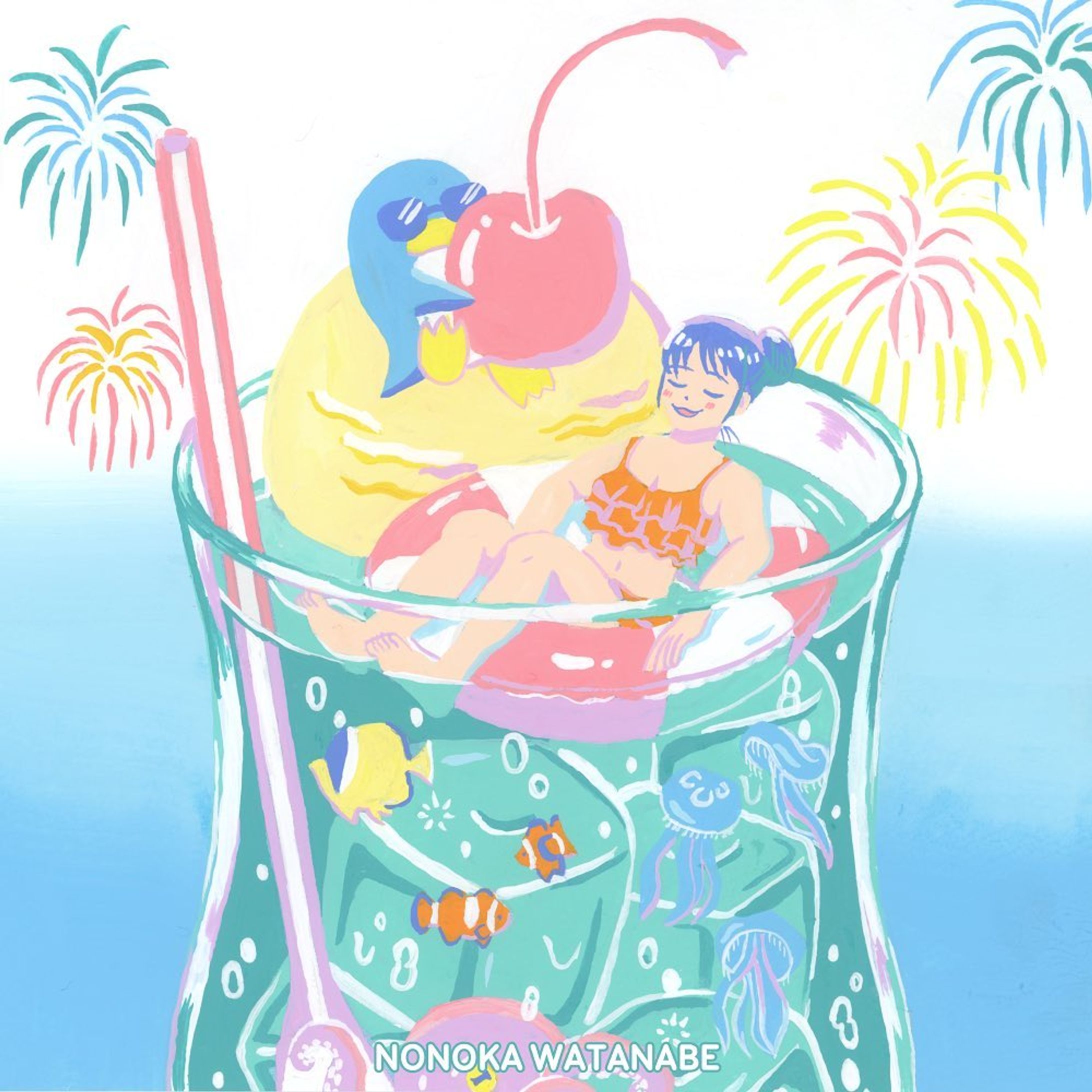 クリームソーダ・バケーション
cream soda vacation

2023/7/14完成
制作時間:8時間程度
サイズ:200×200mm
画材:アクリルガッシュ、インクジェット、CLIP STUDIO PAINT/maruman画用紙

 #イラスト  #イラストレーション  #イラストグラム  #いらすとぐらむ  #アクリルガッシュ  #ターナー色彩  #アナログイラスト  #クリームソーダ  #海  #バケーション  #オリジナルイラスト  #illustration  #illustgram  #creamsoda  #acrylicgouache  #acrylicpainting  #analogillustration  #originalillustration  #sea  #summer  #夏-1