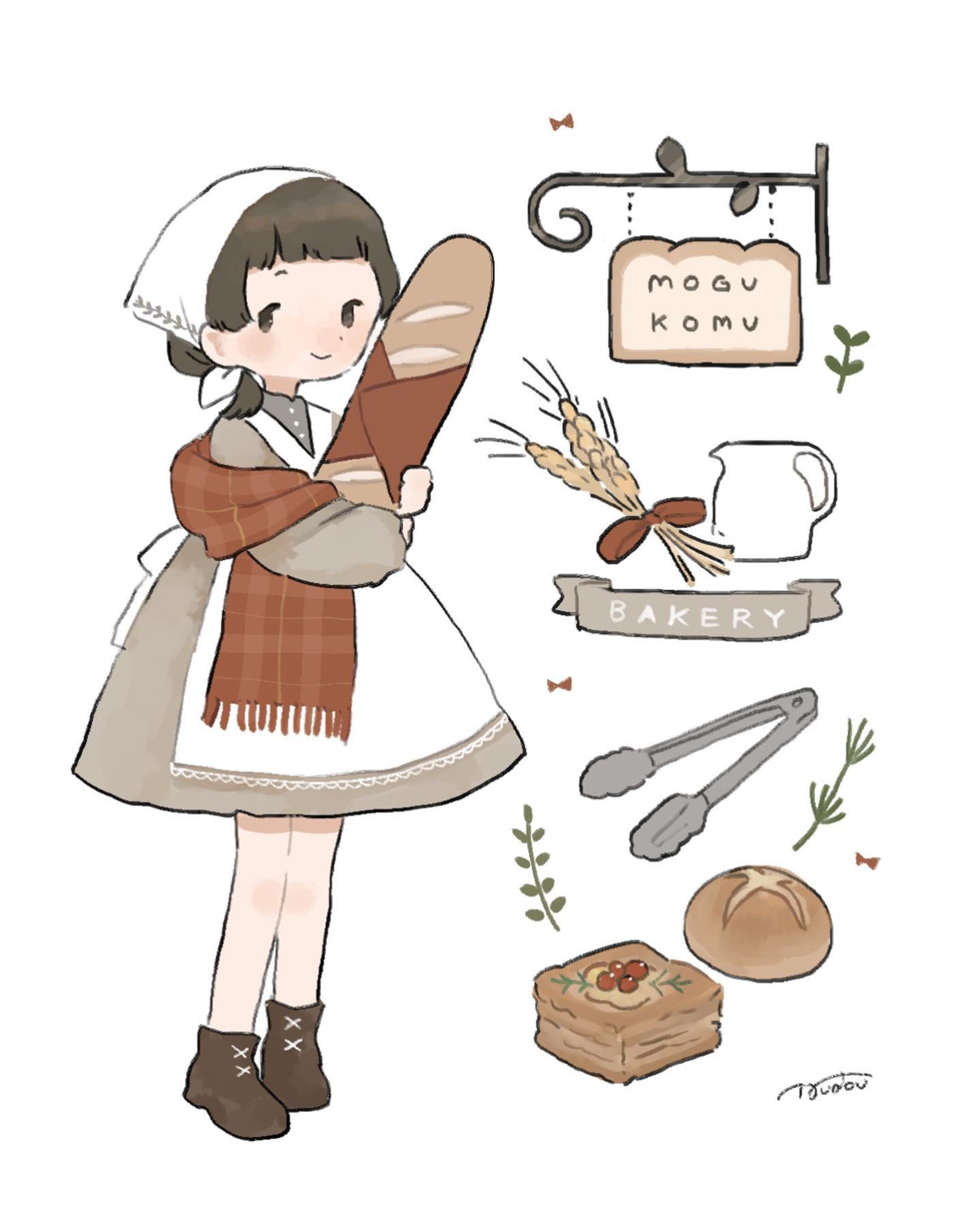 🥖🍞🥐

町の朝の香りはこのパン屋さんから。

toudou______________illustrator

#illustration #お絵描き #1日1絵 #イラスト 
#女の子イラスト #挿絵 #カットイラスト #いらすとぐらむ #bakery #イラスト制作 #イラストオーダー受付中-1