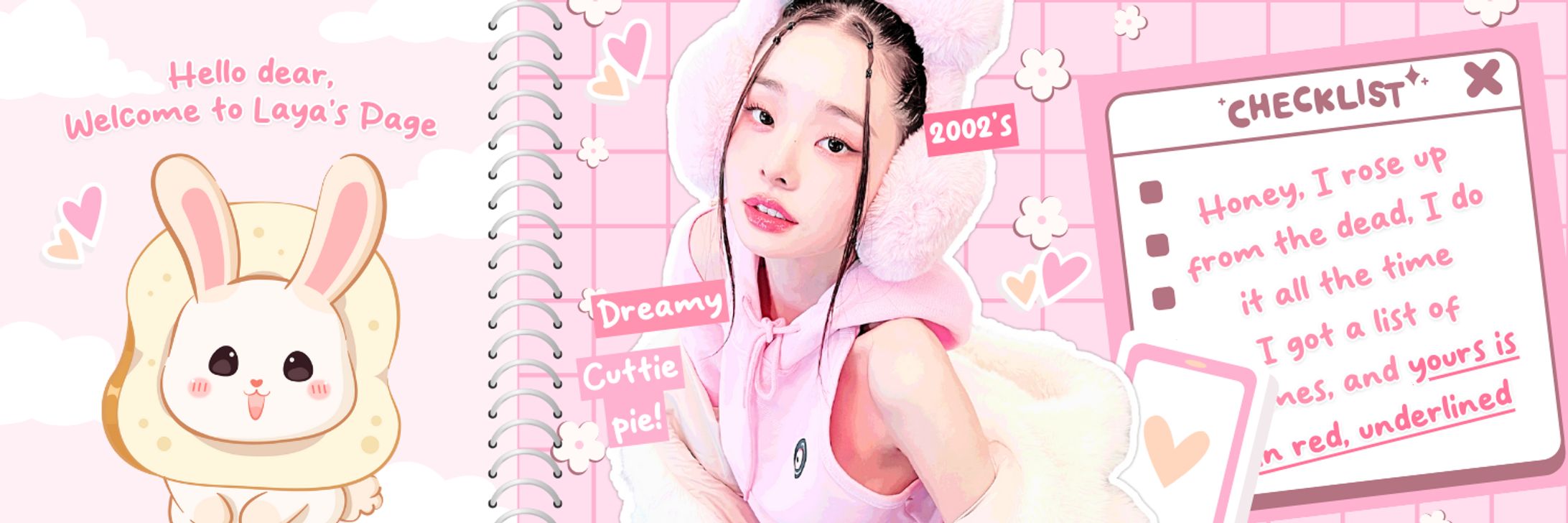 [Sold] Pink Booknote - Layout Header X-1