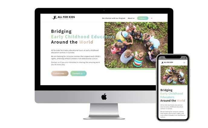 Website Design & Development - All for Kids