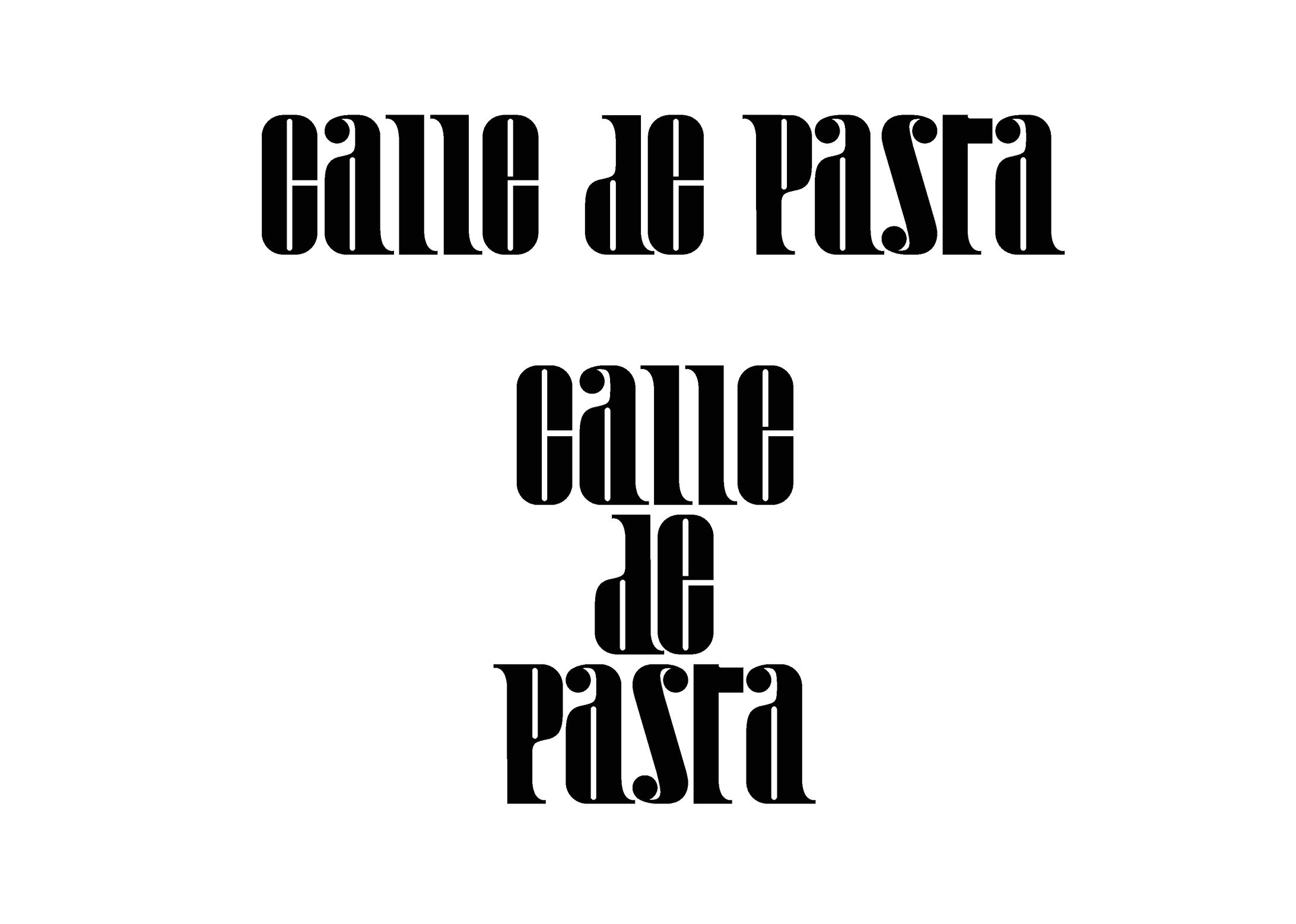 タイポグラフィー　calle de pasta-1