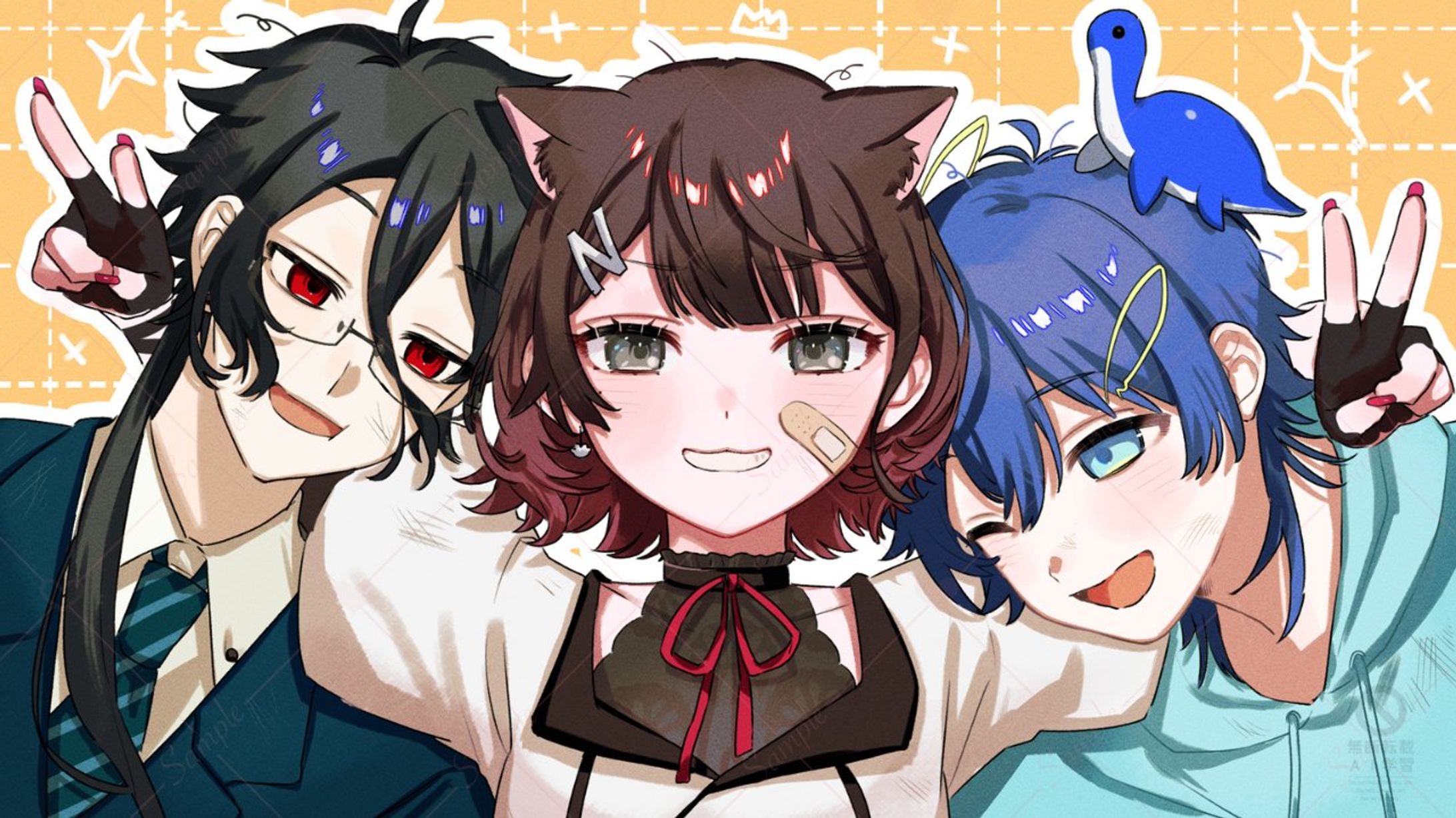 猫乃寝のあ様、ロワ様、けてふ様 commission-1