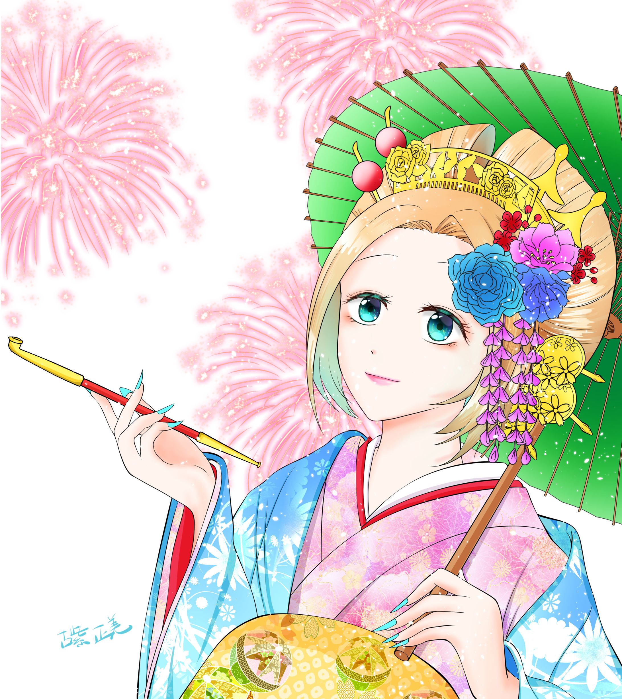 花魁・花火-1