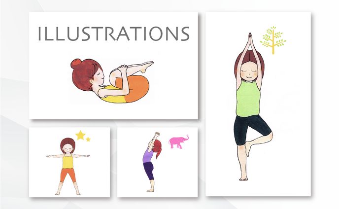 イラスト：子どもヨガ教室ポーズイラスト