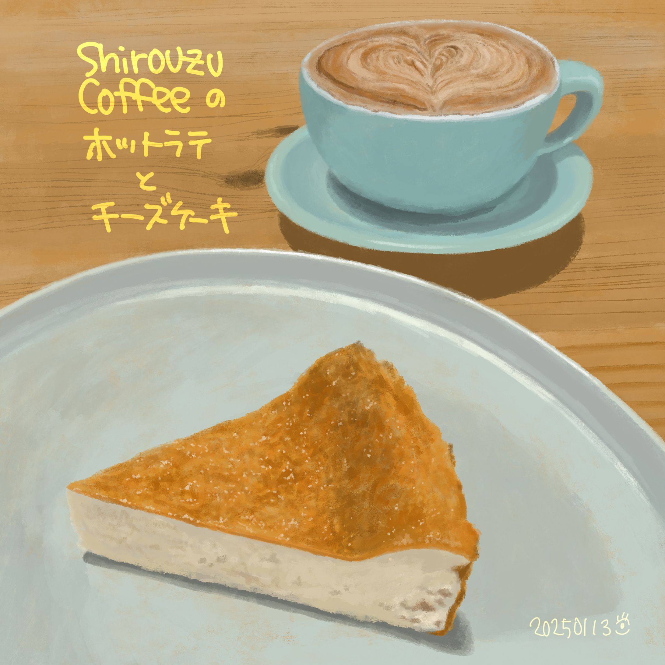 コーヒーとチーズケーキ-1