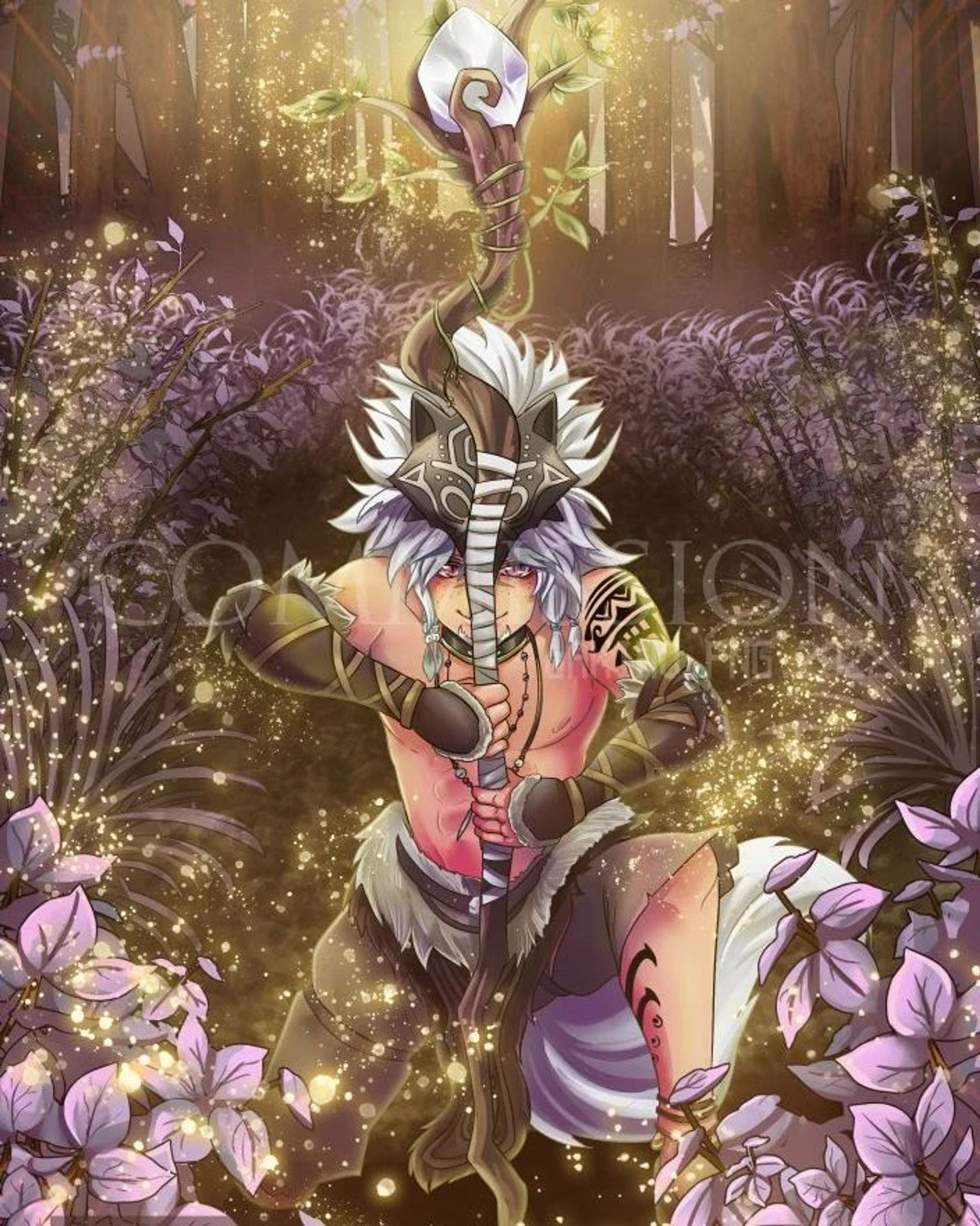 Last lunarcon commision done for @ sirchocoadvnt (twitter) :D
Thank you so much <3

#miqote #wol #warrioroflight #druid #whitemage #whm #ffxiv-1