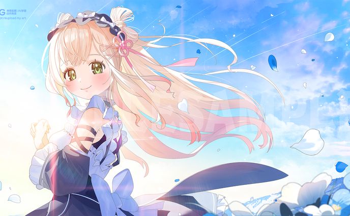 【Vtuber/甘結おと様】「Wishing」歌ってみたイラスト