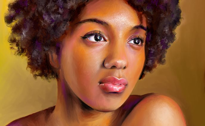Woman 2 (hyper-realistic painting)