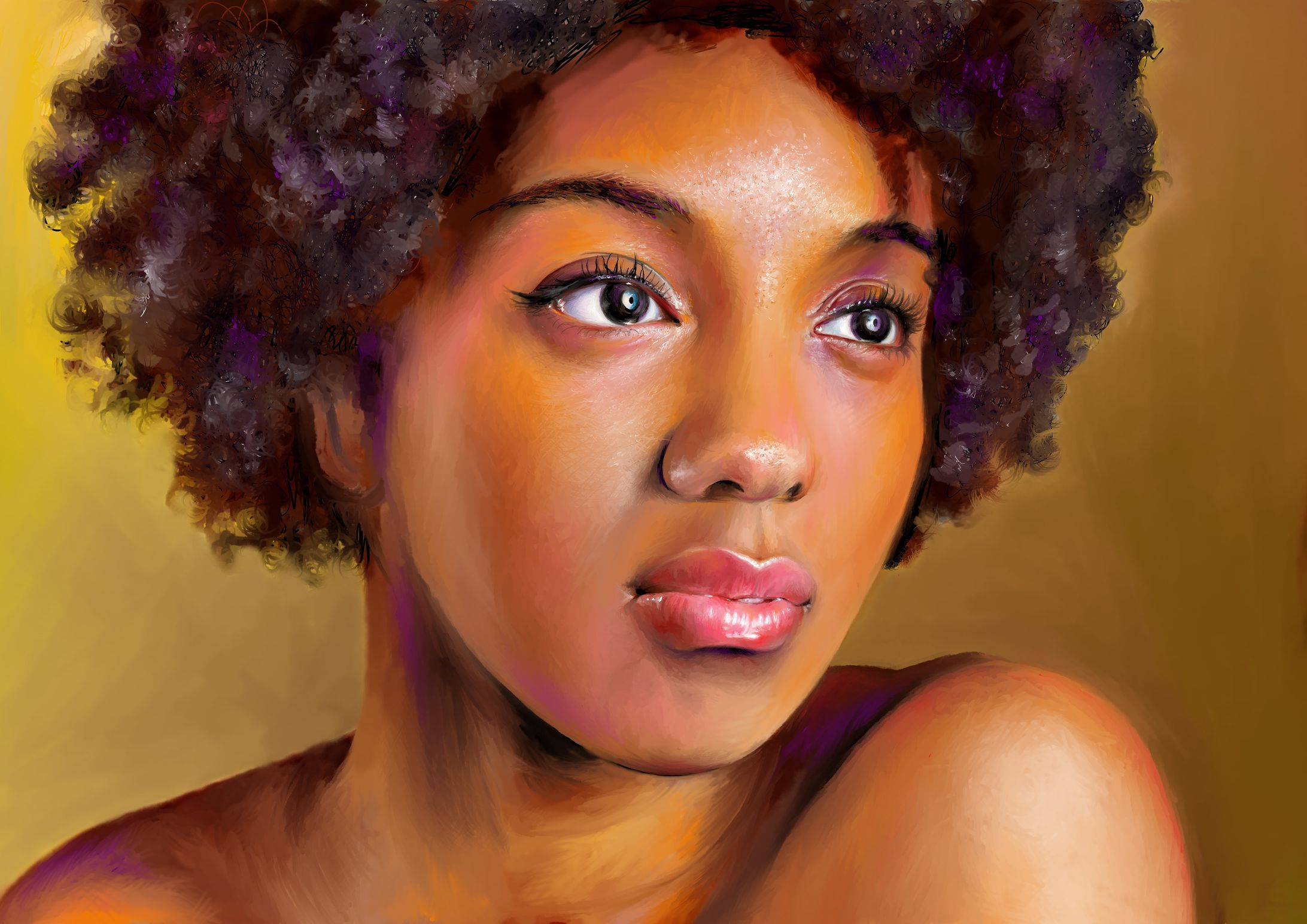 Woman 2 (hyper-realistic painting)-1