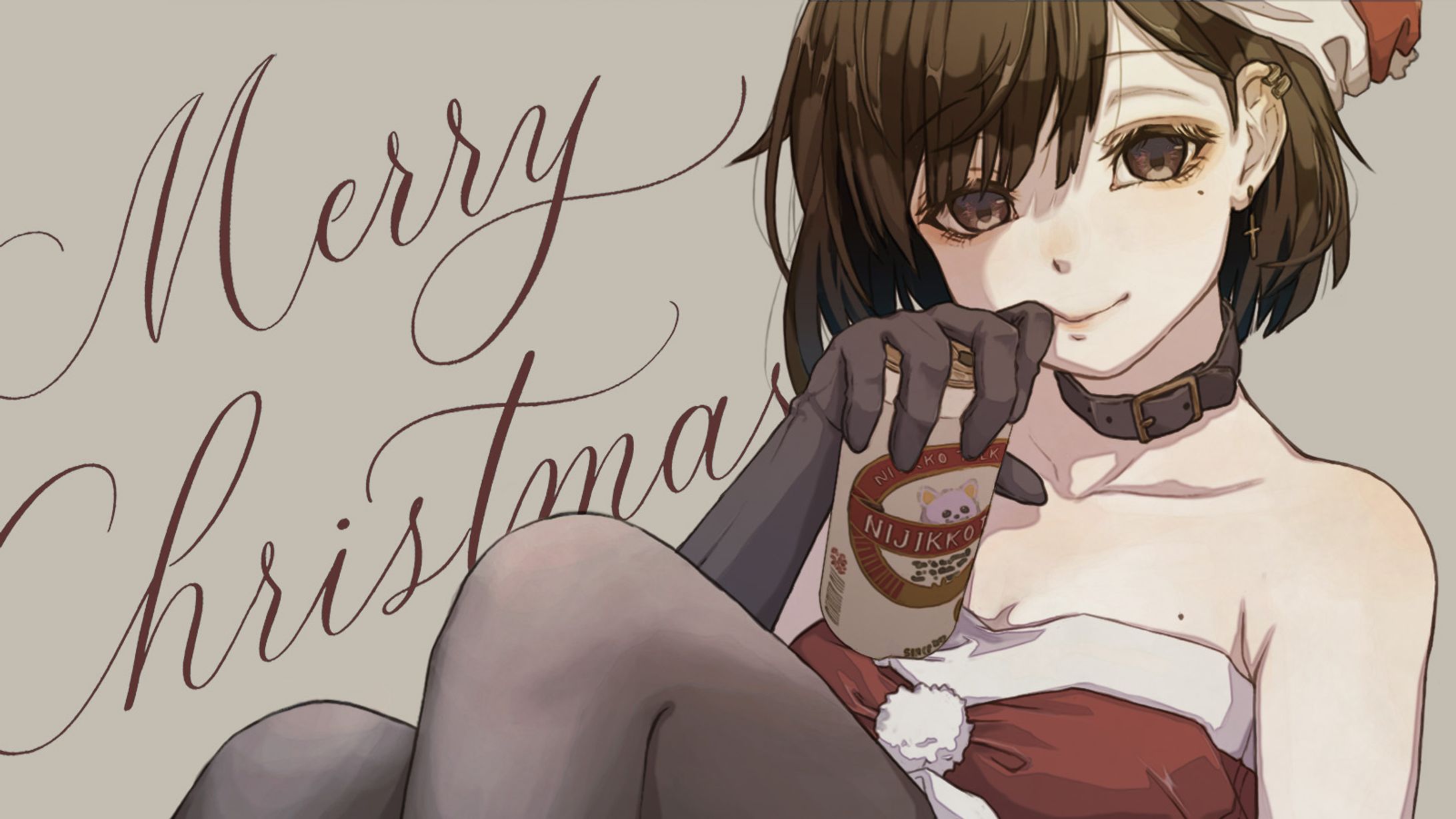 通話アプリキャラクター クリスマスイラスト-1