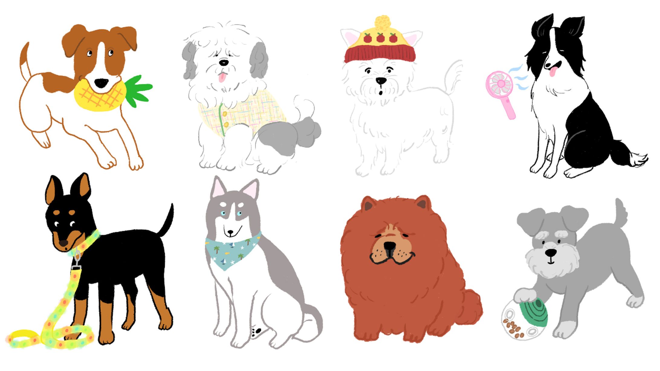ワンちゃんのイラストはおまかせください！-1