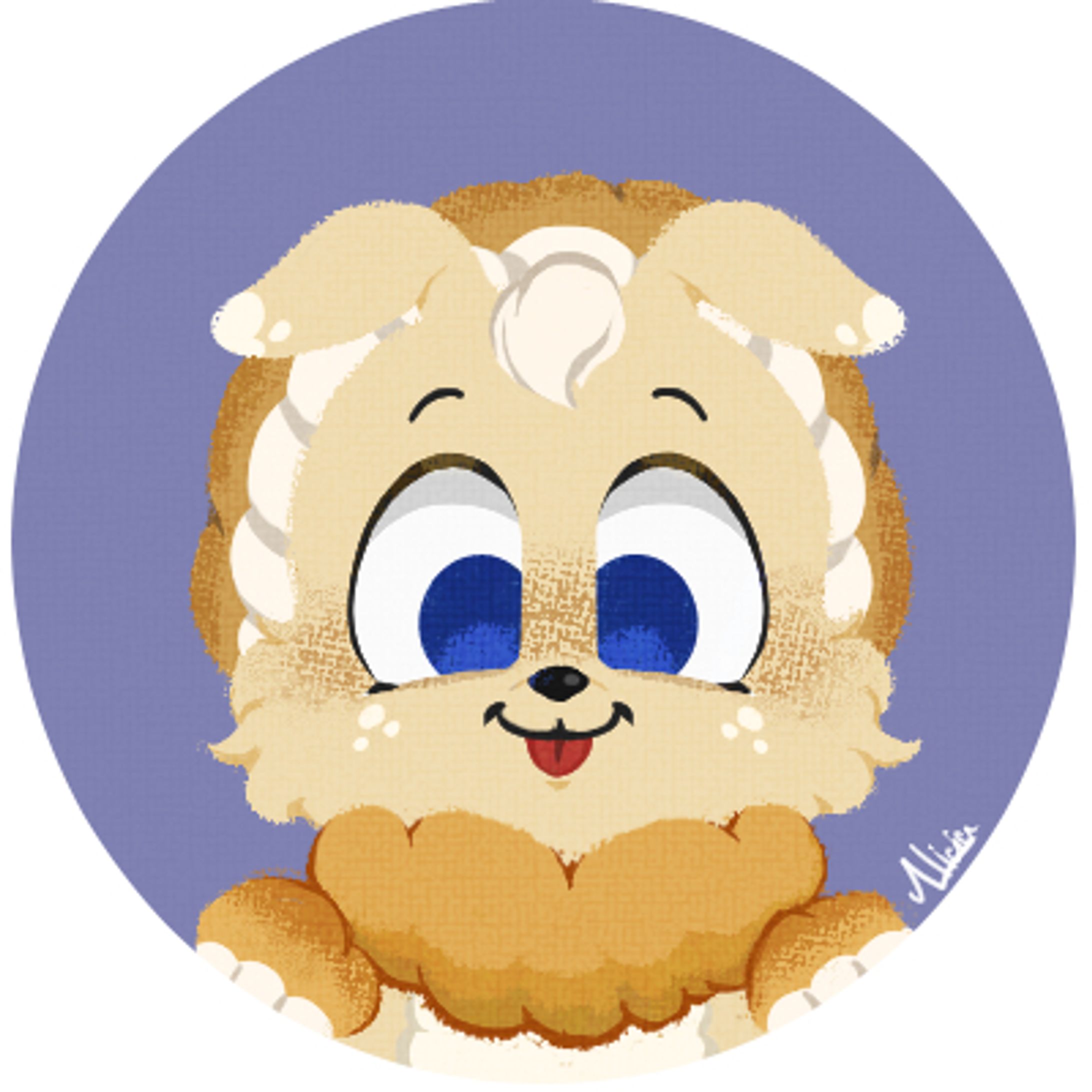 アイコンのサンプル(シュークリーム犬)-1