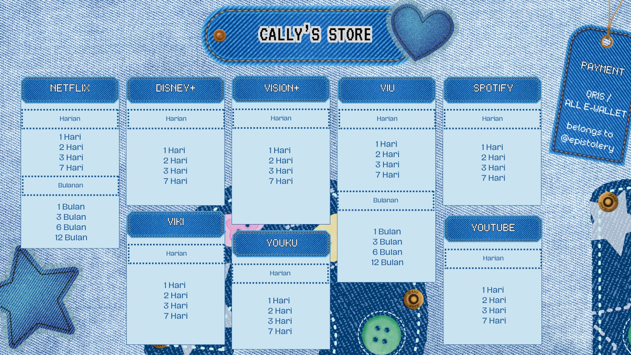 App Prem Pricelist; Jeany Jeans!-1