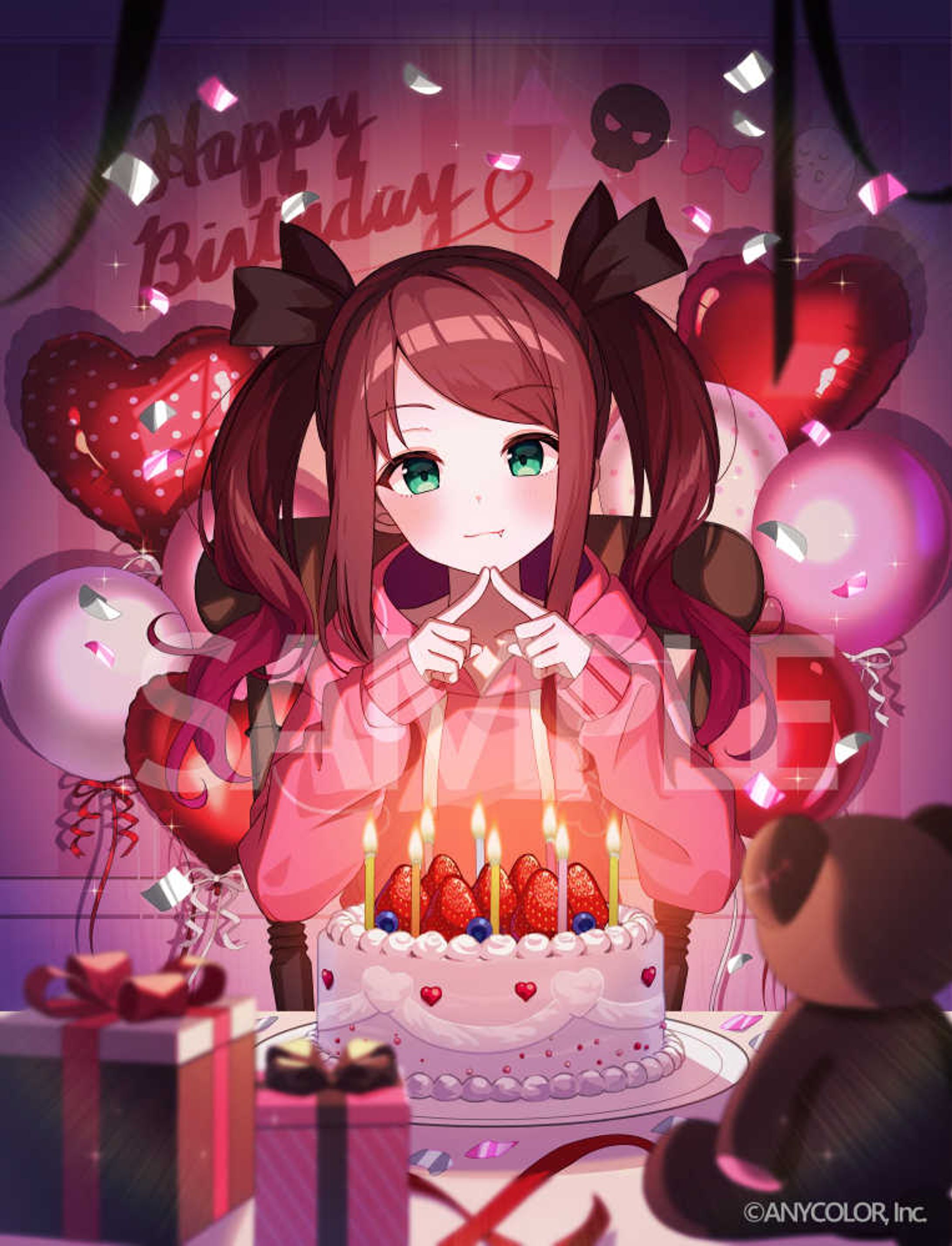 ANYCOLOR株式会社様「赤羽葉子様 誕生日グッズイラスト」-1