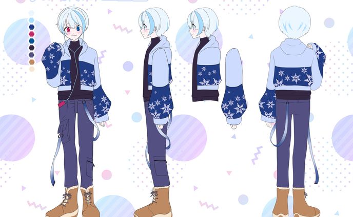 ゆきかぜ様 立ち絵キャラクターデザイン 