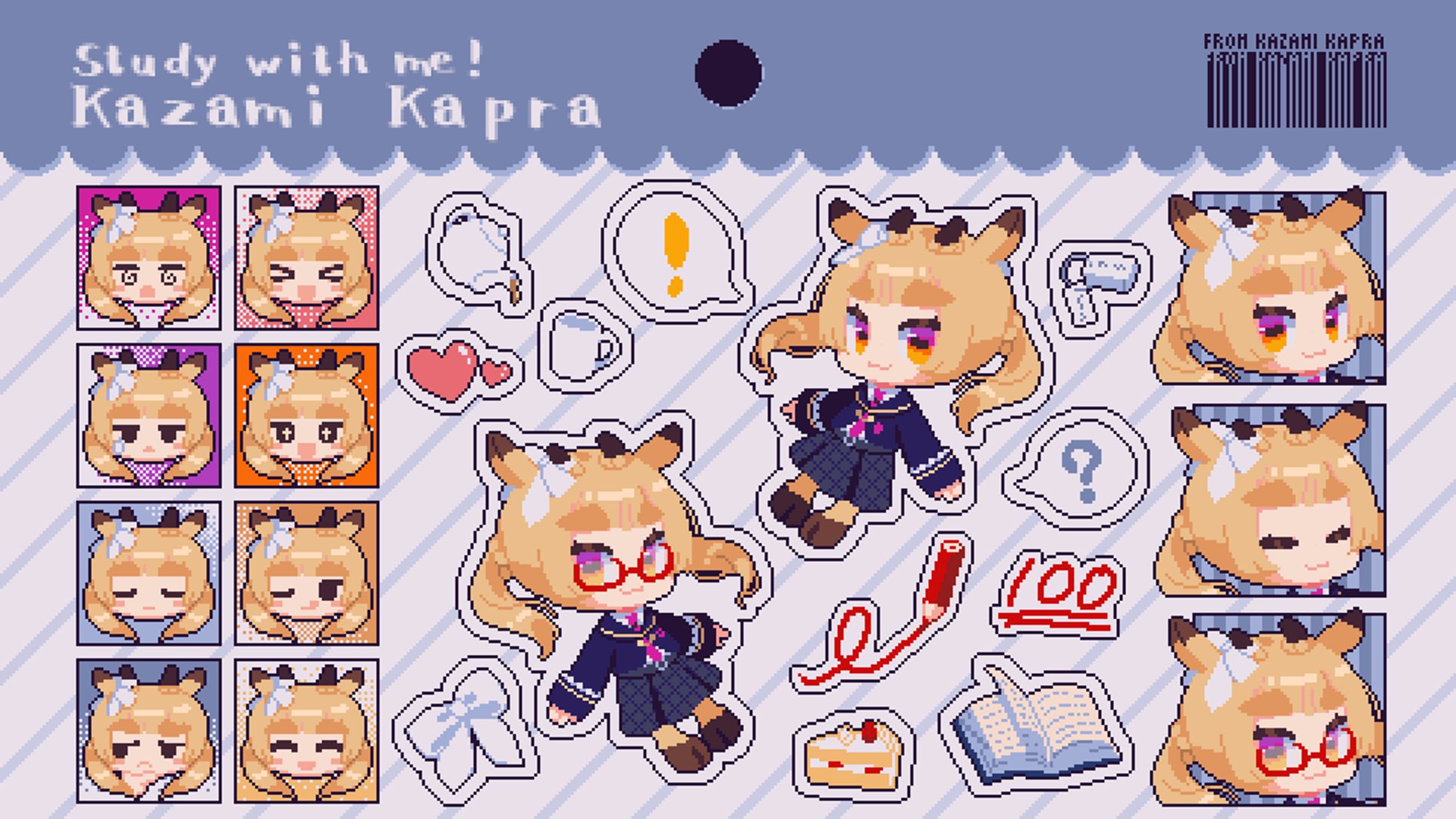 sticker set pixel art 16:9-1
