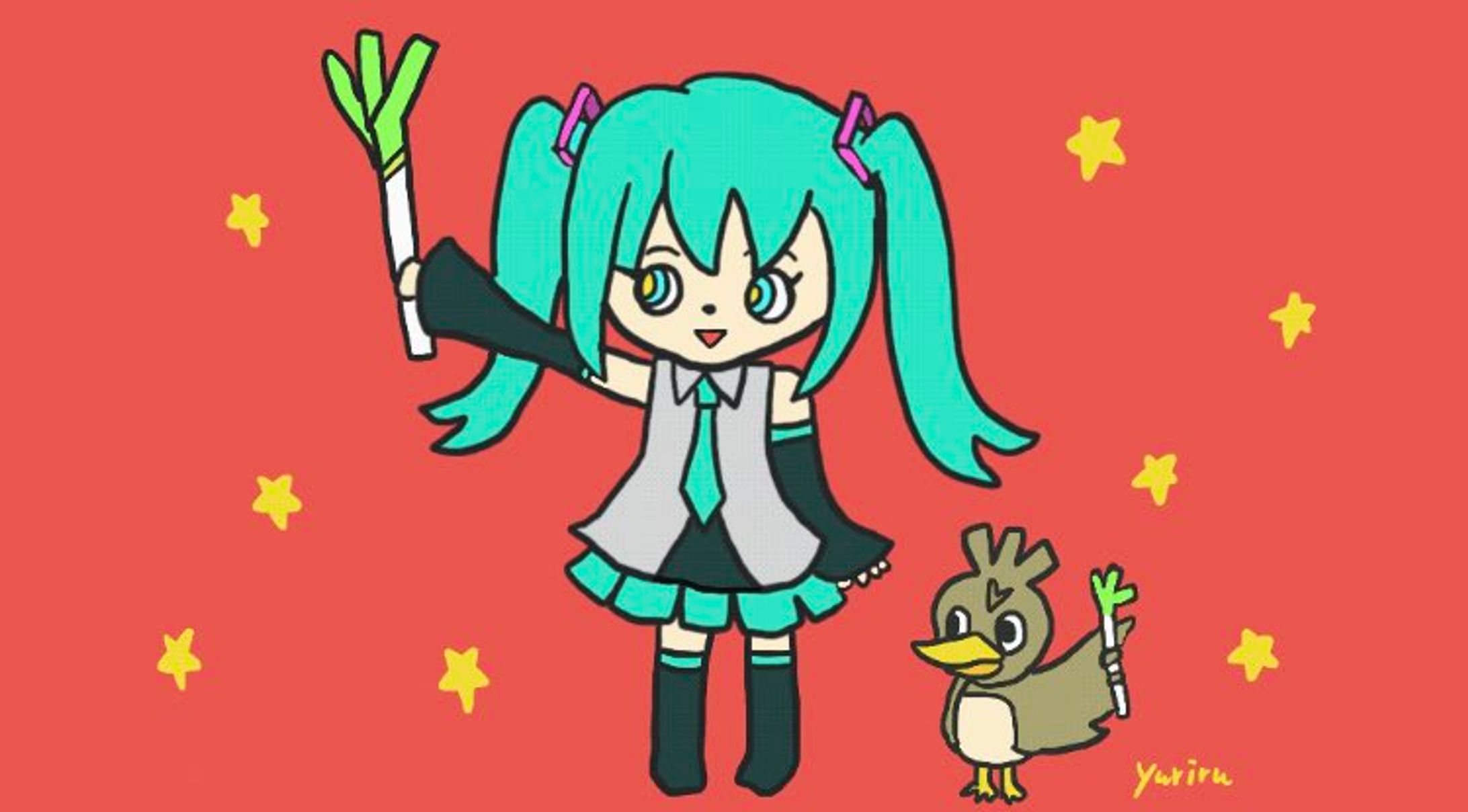 初音ミクとカモネギ-1