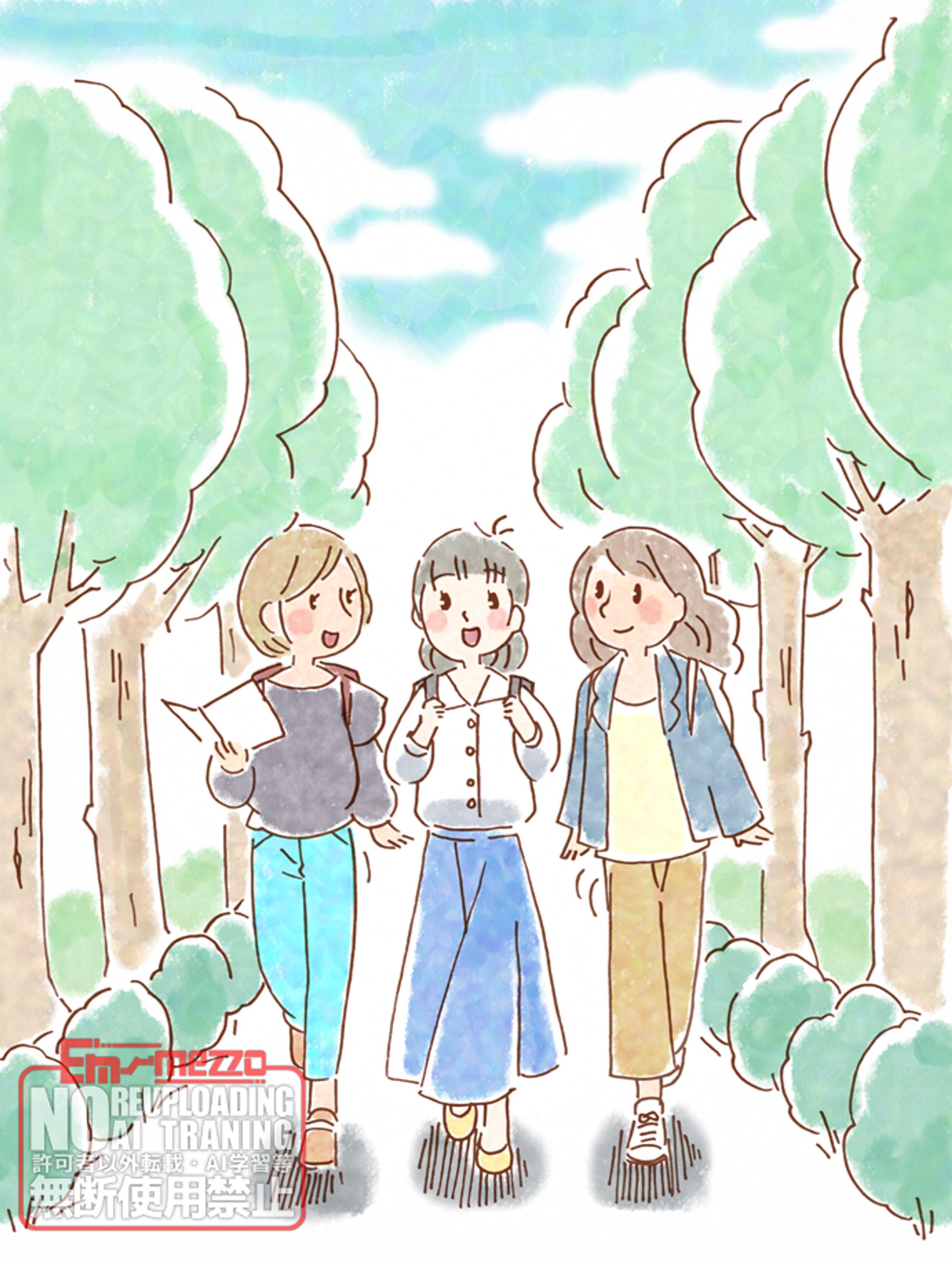 （落）「旅する女子」一枚絵-1