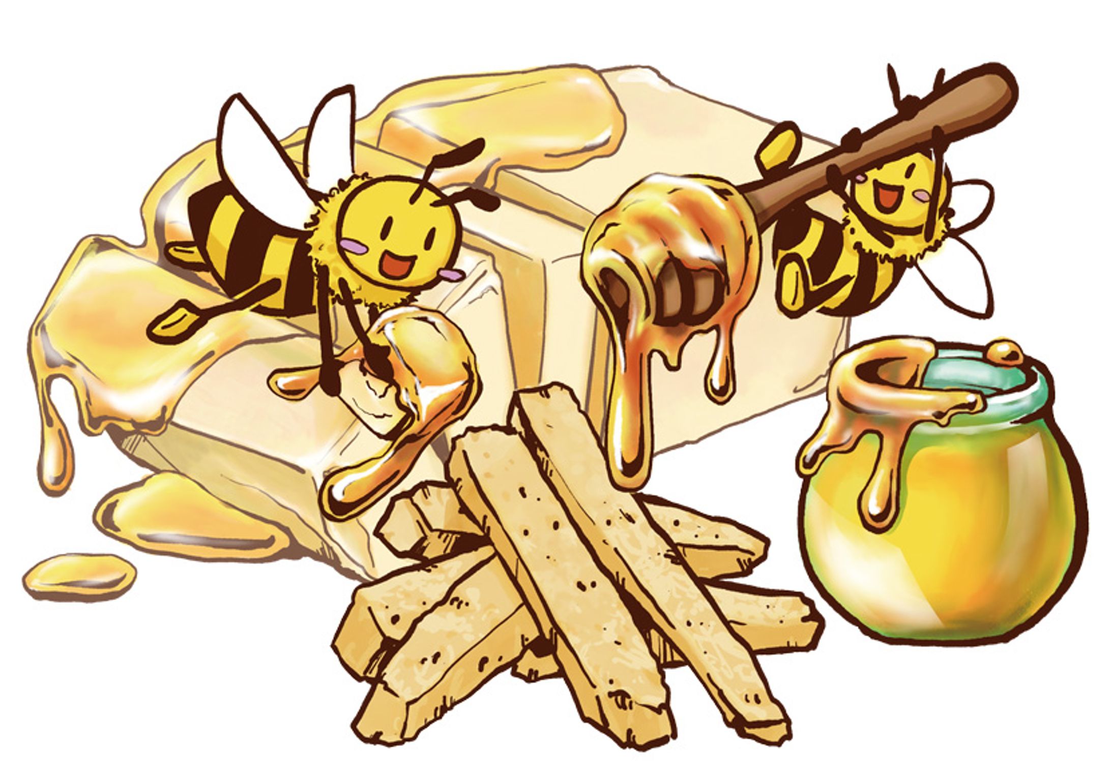 パッケージイラスト（Honey butter Poteto stick）-1