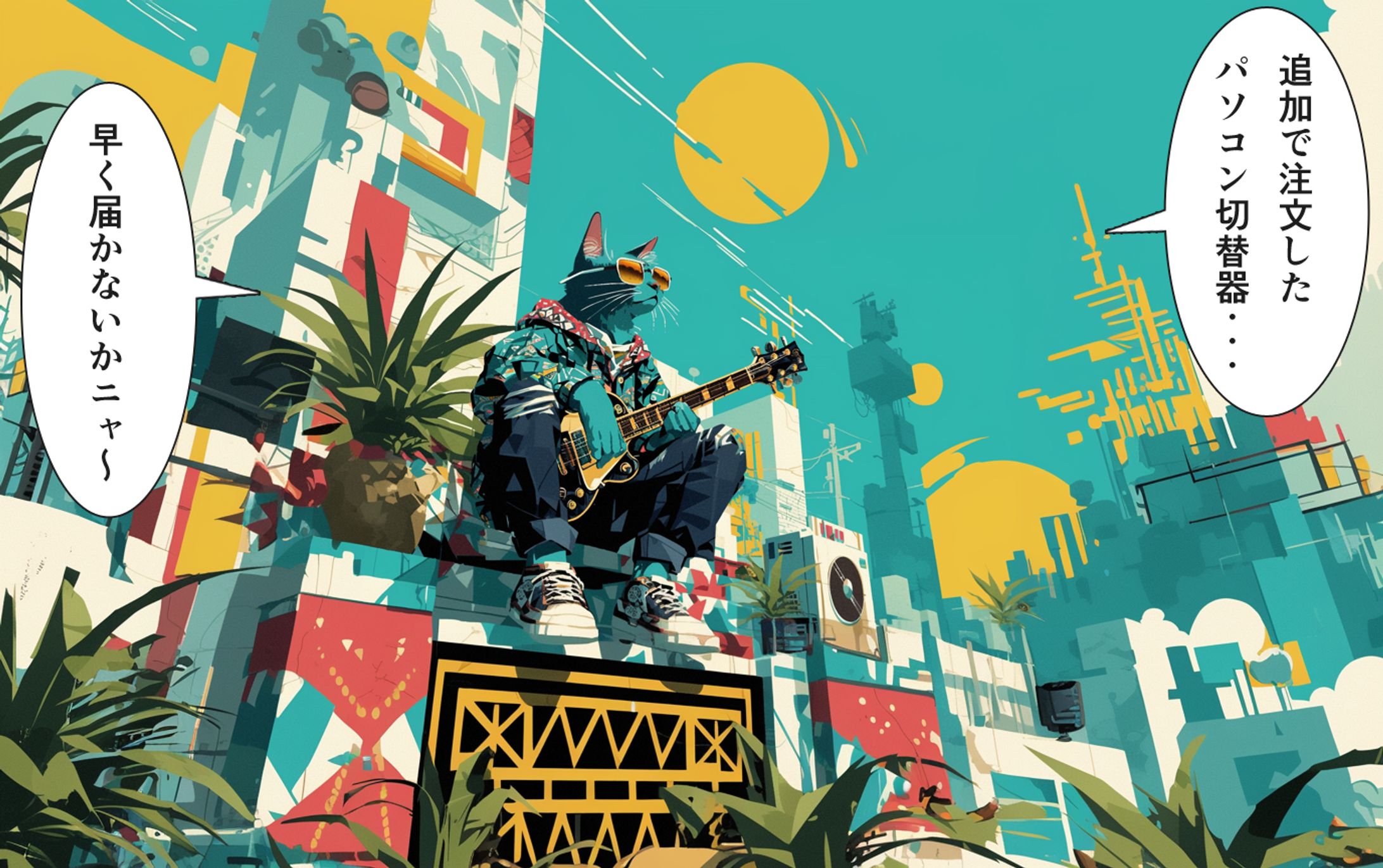 野良猫ロック師匠はパソコンを操作する-1