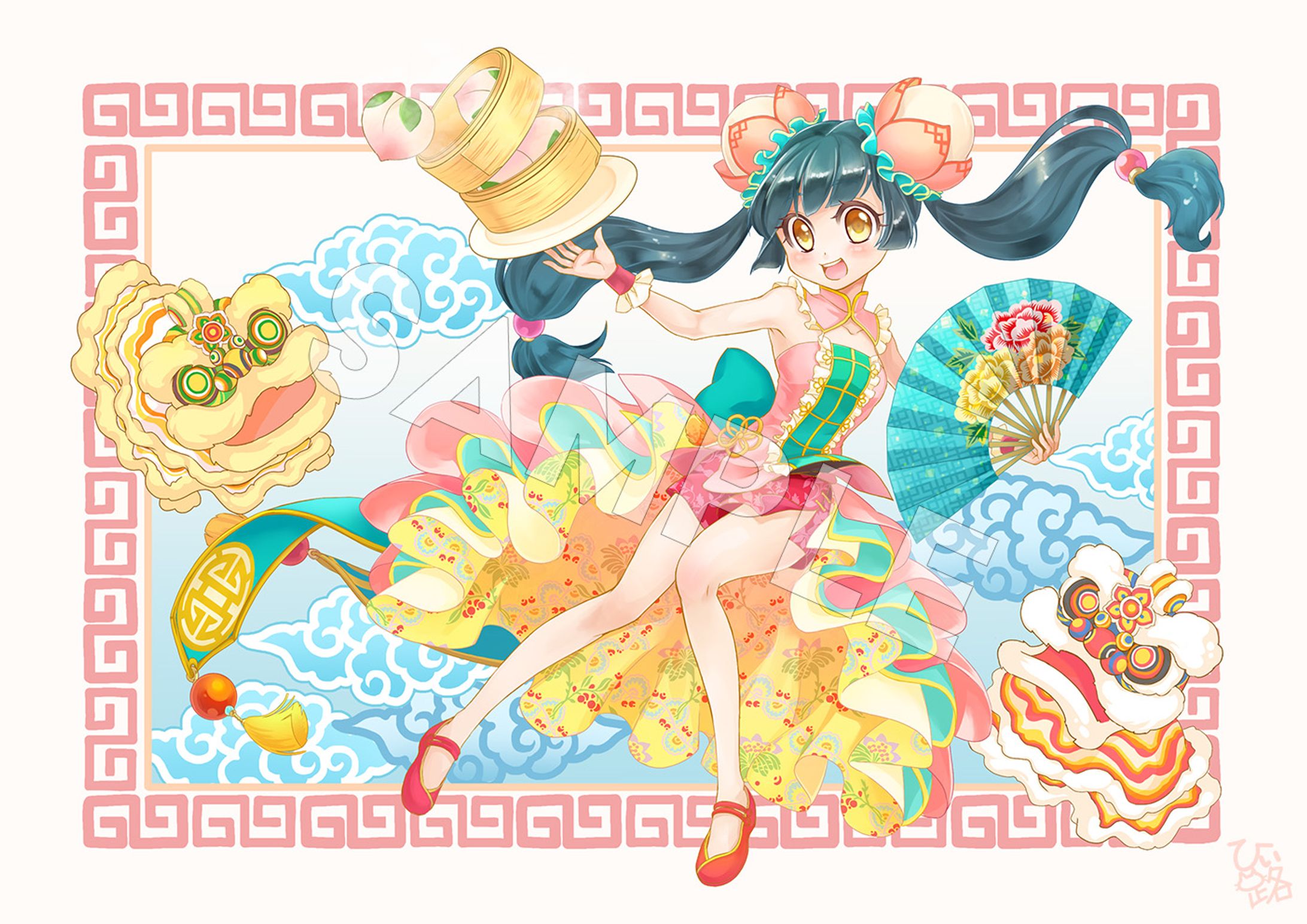 【オリジナルイラスト】_チャイナ娘-1