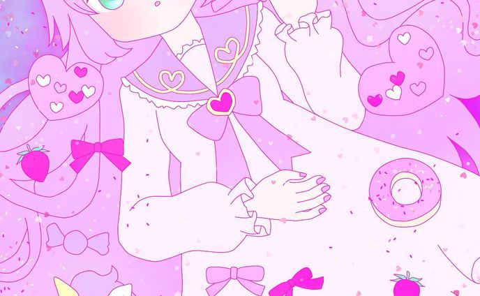 ゆめかわちゃん🦄
#お絵描き　#イラスト　#女の子　#ゆめかわいい　#ロリィタ　#フリル　#セーラー服　#ユニコーン　#ハート　#illust #illustration