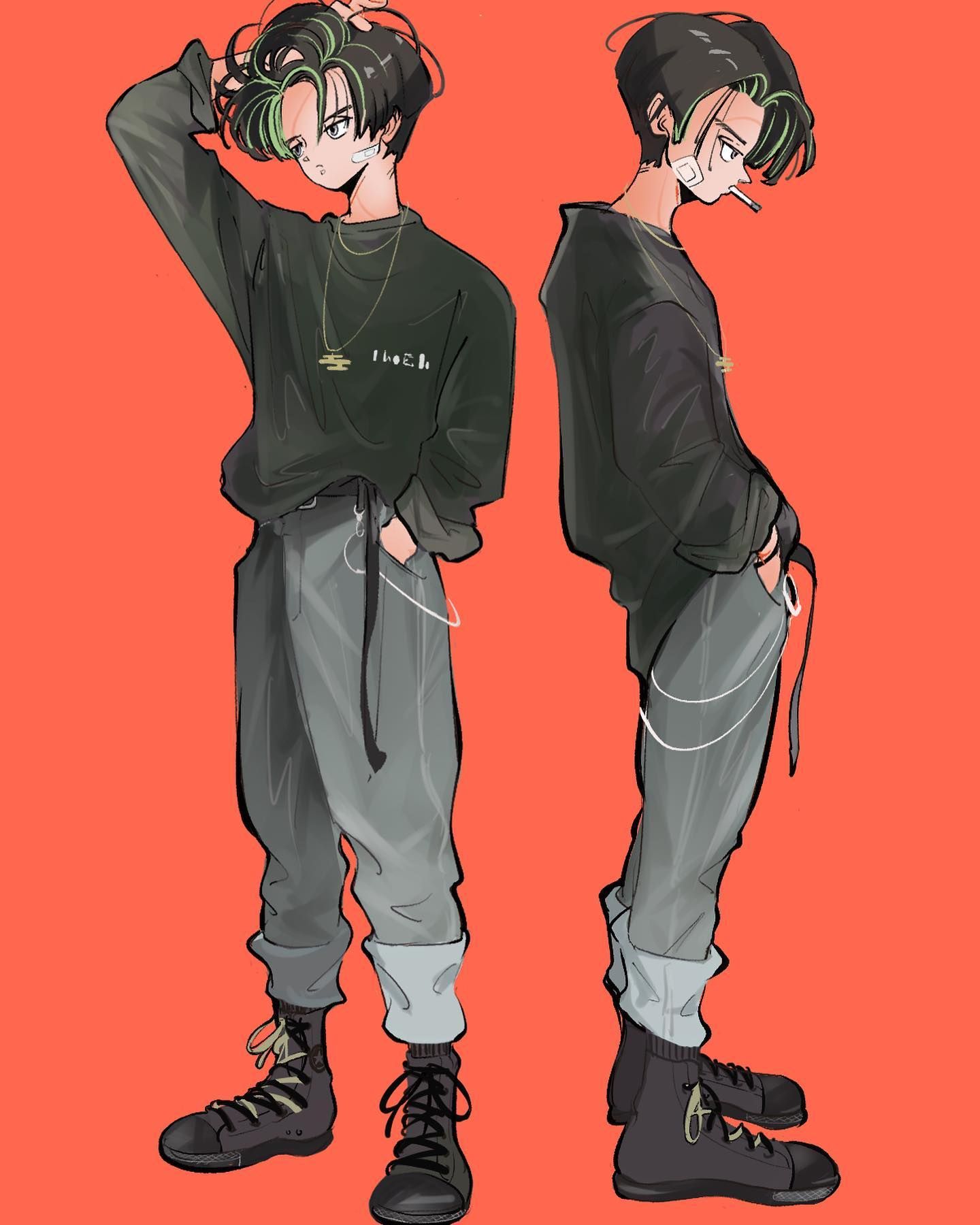 専用　手描きイラスト　オリジナル　和装男子　ドローイング 着物 男袴について - 風李たゆのイラスト - pixiv