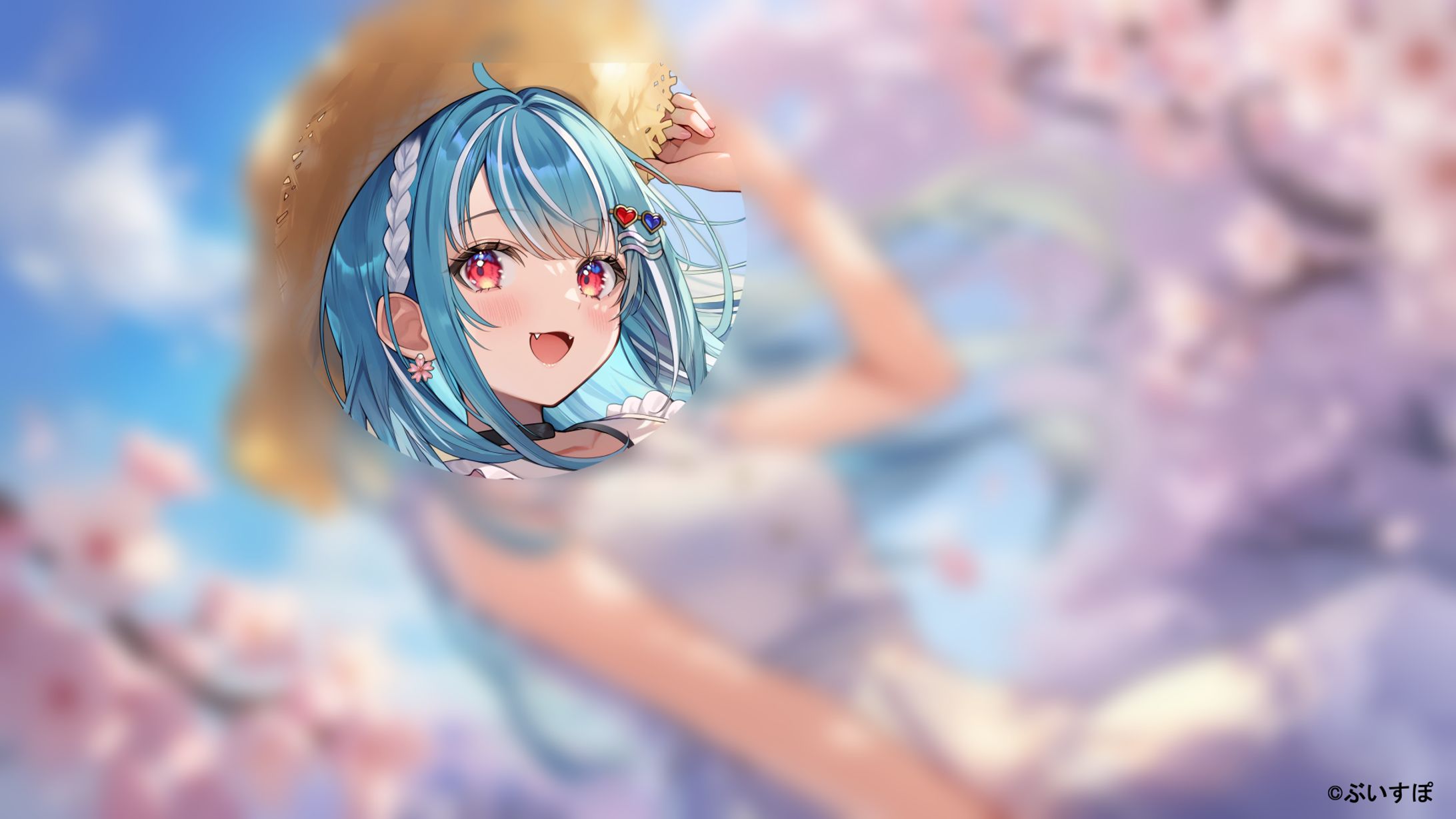 ぶいすぽっ！所属・白波らむね様　2026年春メンバーシップ限定壁紙イラスト-1