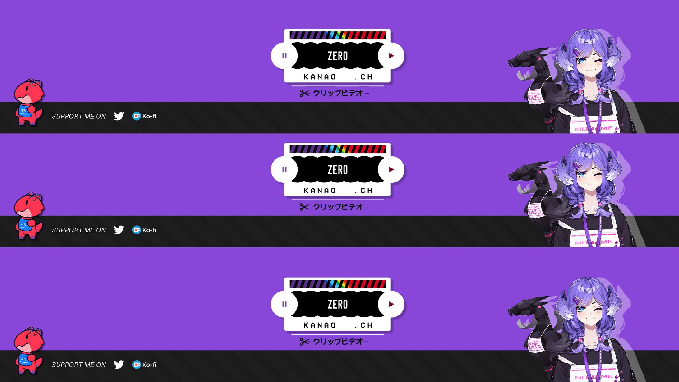 Youtube Banner - Zero Kanao Ch. -1