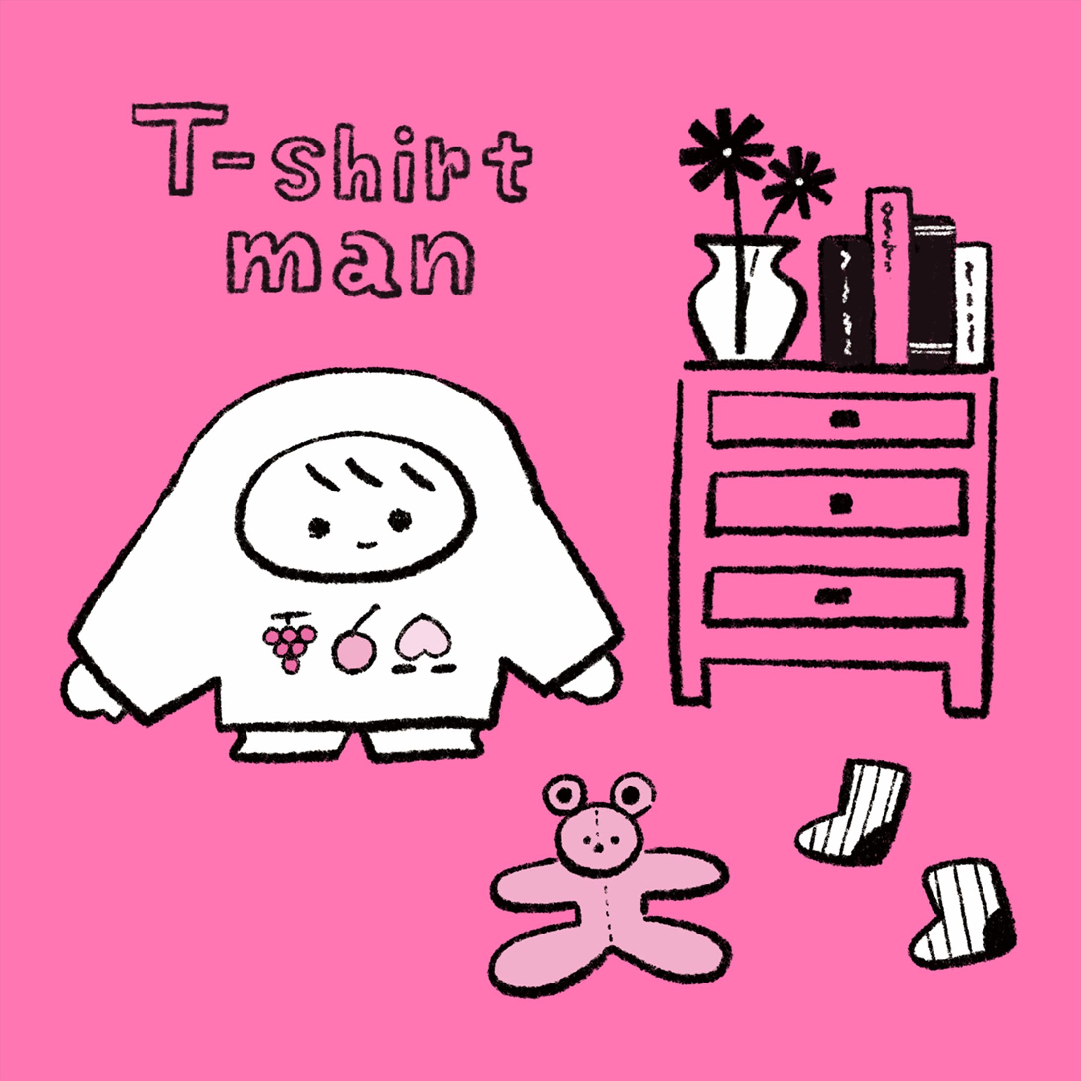 線画・Tシャツマン-1
