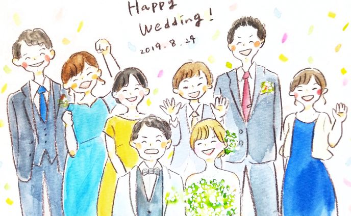 結婚式、イラスト制作