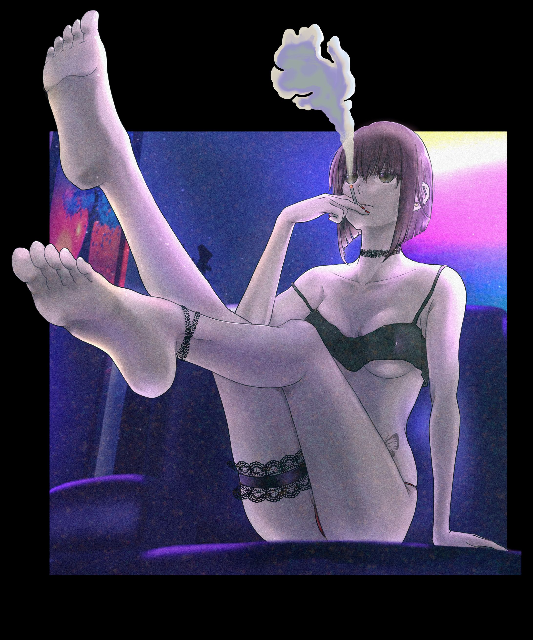 Smoking girl-1