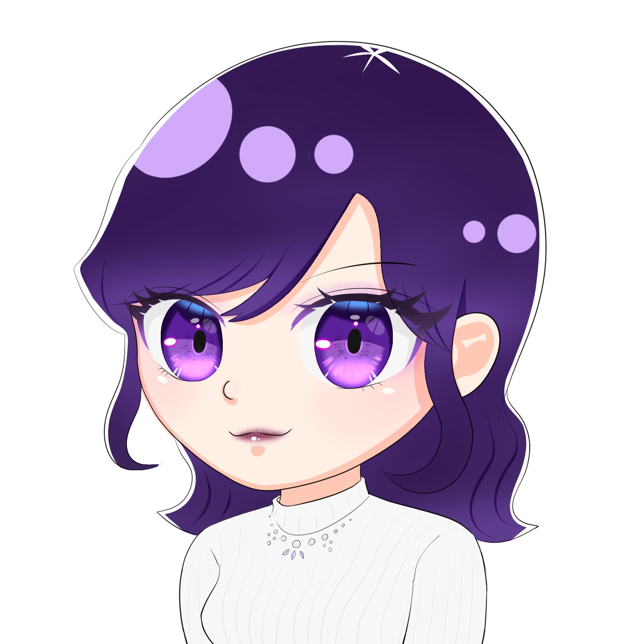 自画像デフォルメ(自主制作)-1