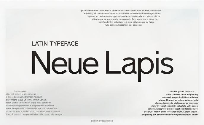 サンセリフ書体『Neue Lapis』
