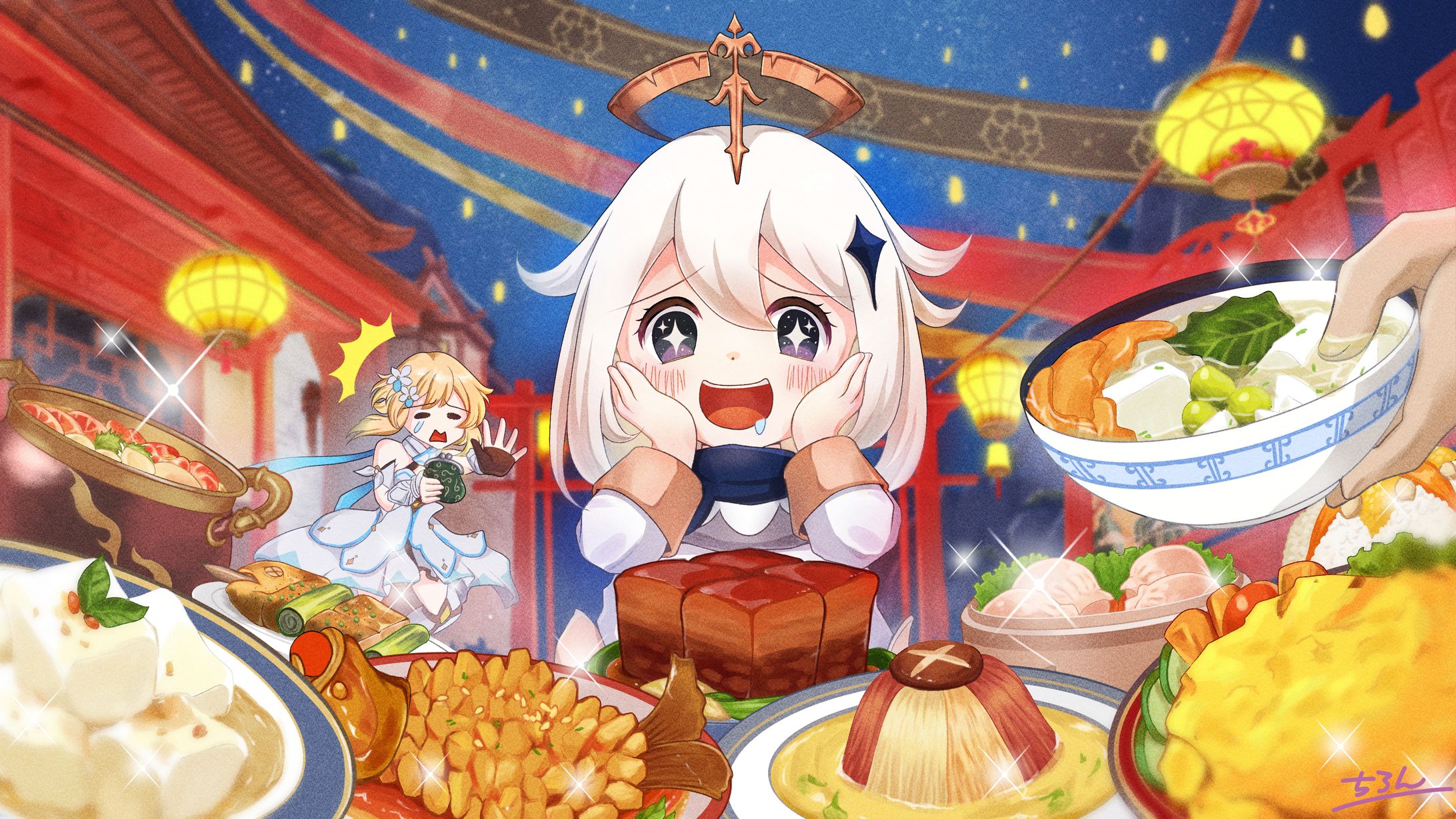 旅人！美味しそうな料理がいっぱいだぞ！-1